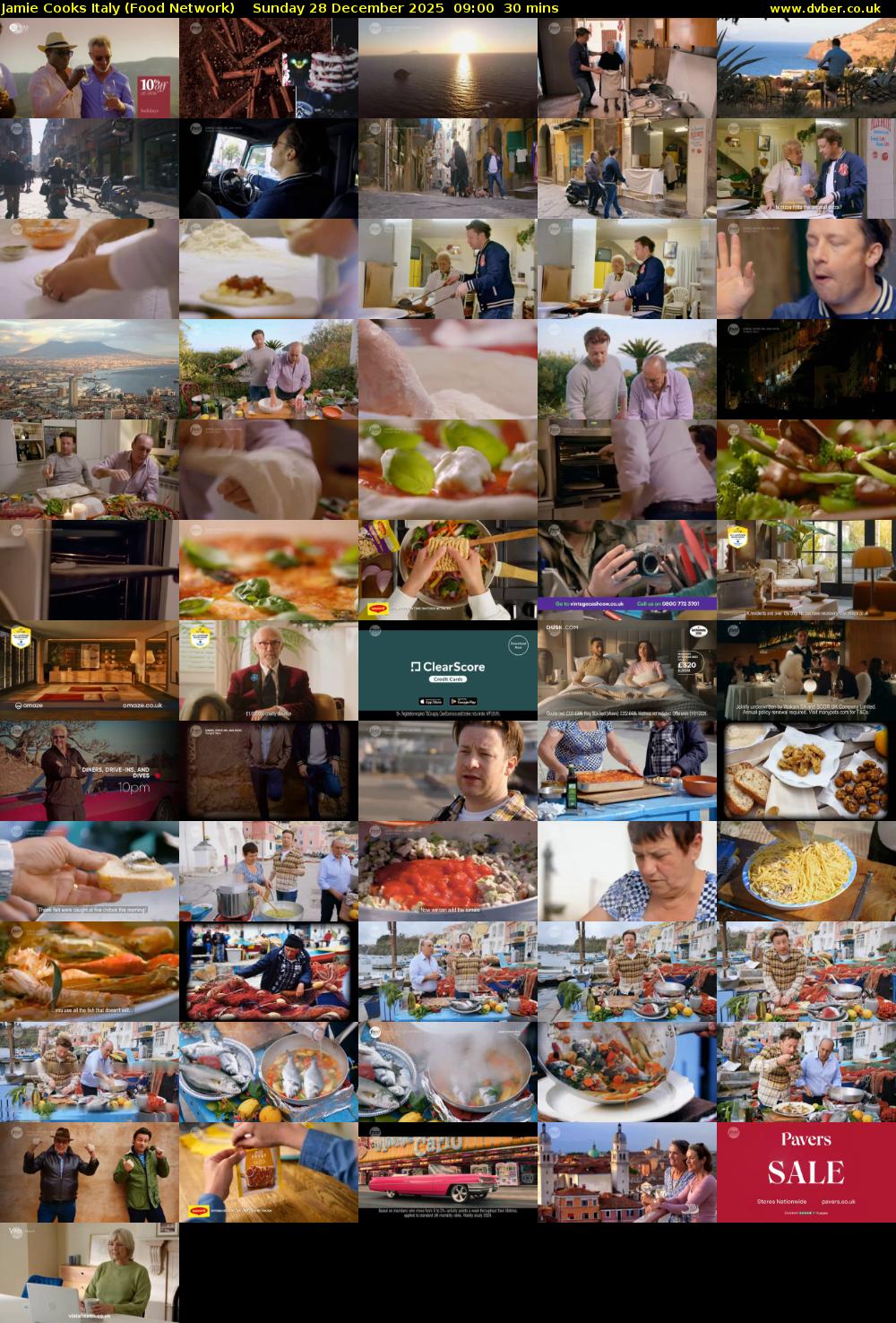 Jamie Cooks Italy (Food Network) Sunday 28 December 2025 09:00 - 09:30