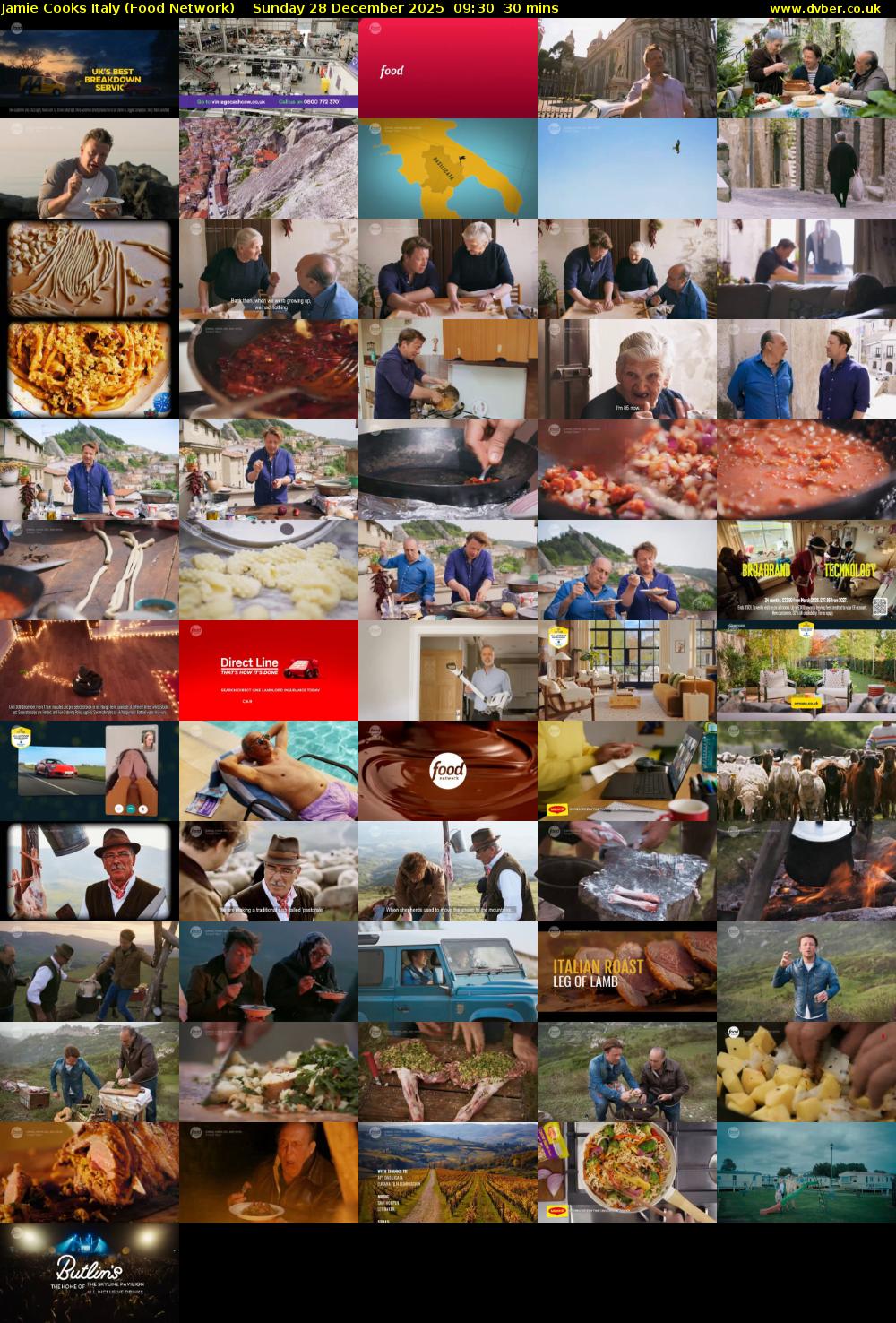Jamie Cooks Italy (Food Network) Sunday 28 December 2025 09:30 - 10:00