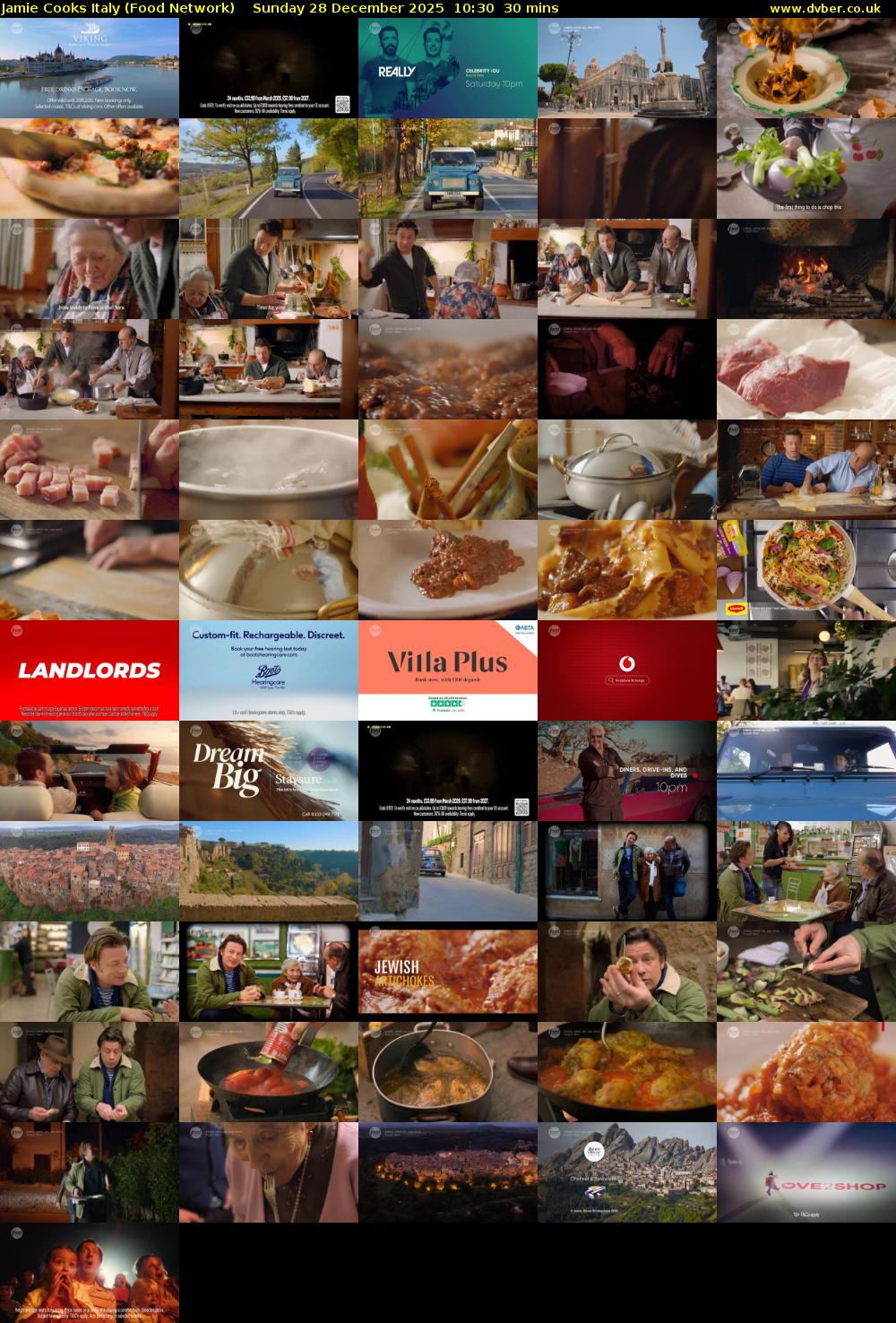 Jamie Cooks Italy (Food Network) Sunday 28 December 2025 10:30 - 11:00