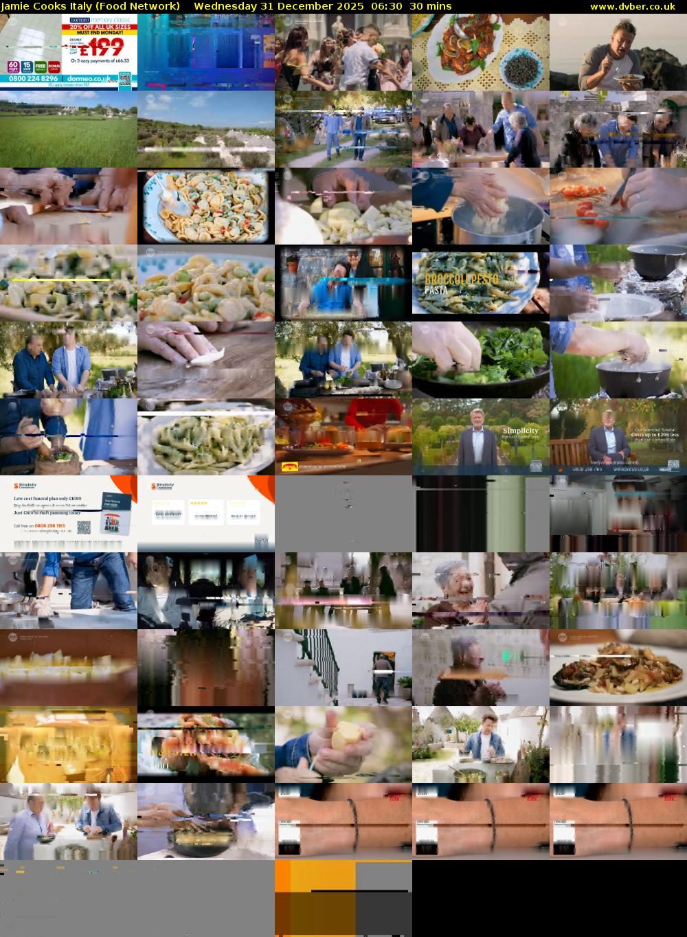 Jamie Cooks Italy (Food Network) Wednesday 31 December 2025 06:30 - 07:00