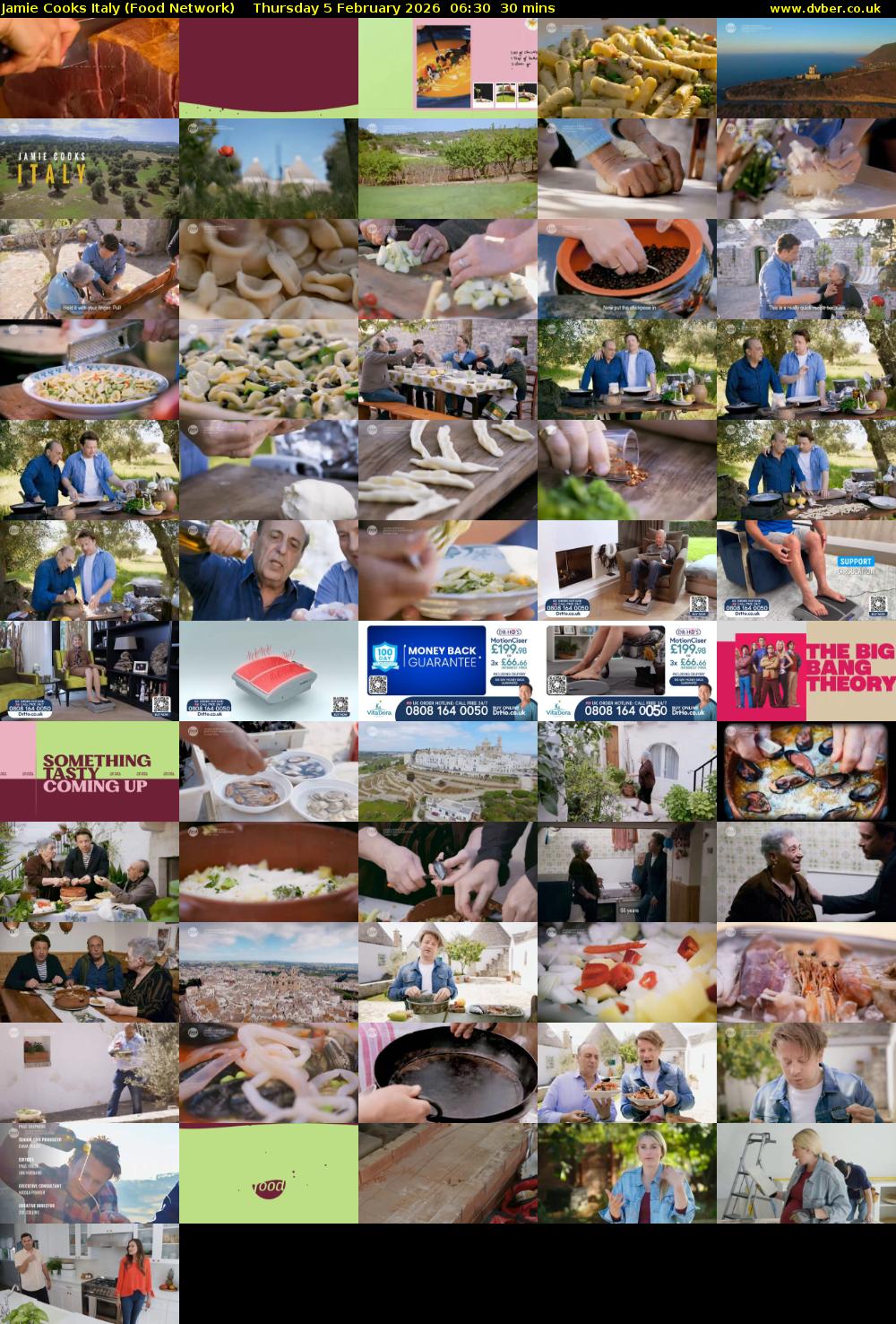 Jamie Cooks Italy (Food Network) Thursday 5 February 2026 06:30 - 07:00