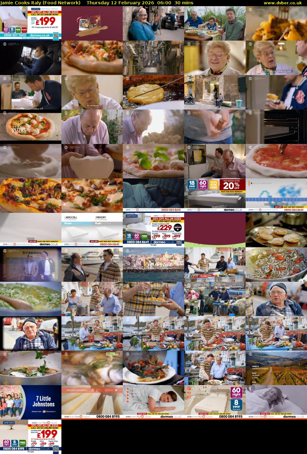 Jamie Cooks Italy (Food Network) Thursday 12 February 2026 06:00 - 06:30