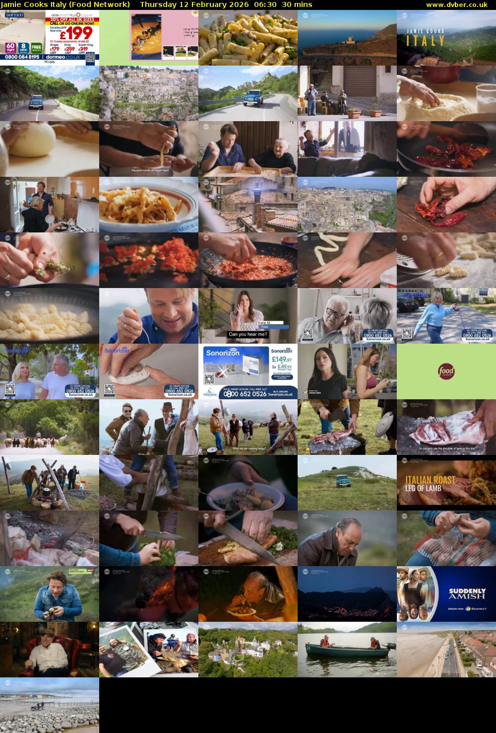 Jamie Cooks Italy (Food Network) Thursday 12 February 2026 06:30 - 07:00