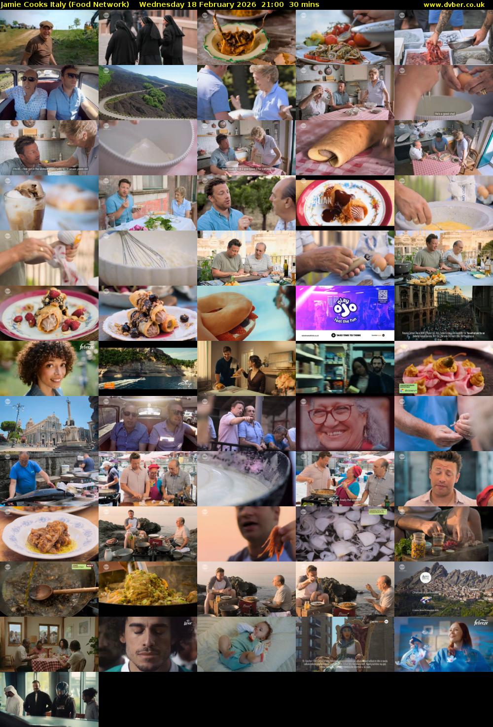 Jamie Cooks Italy (Food Network) Wednesday 18 February 2026 21:00 - 21:30