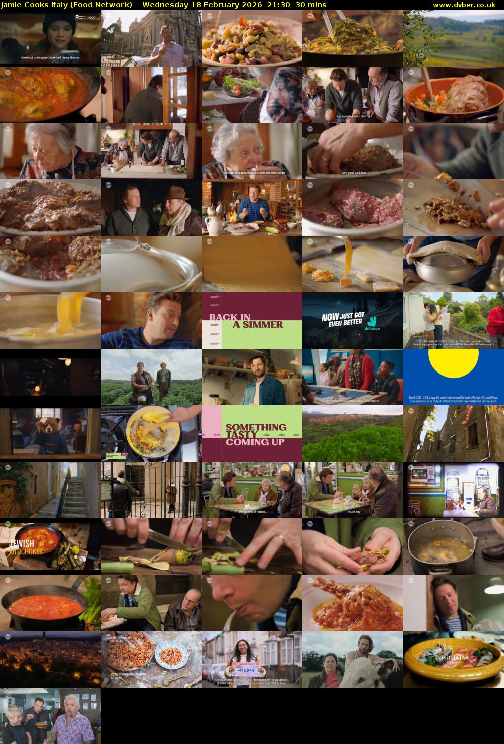 Jamie Cooks Italy (Food Network) Wednesday 18 February 2026 21:30 - 22:00