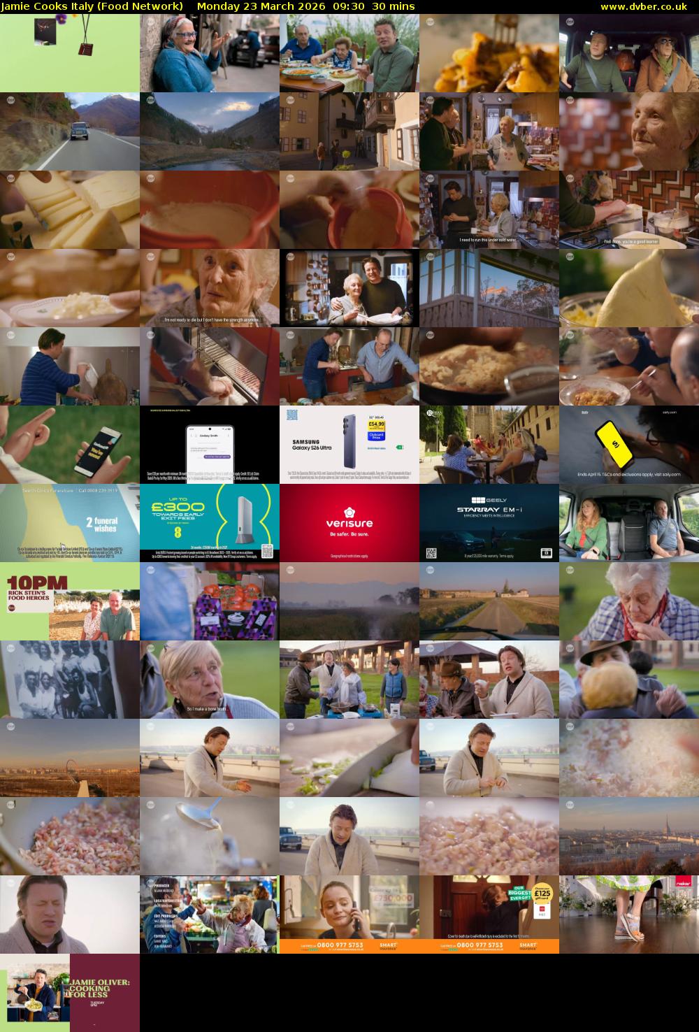 Jamie Cooks Italy (Food Network) Monday 23 March 2026 09:30 - 10:00