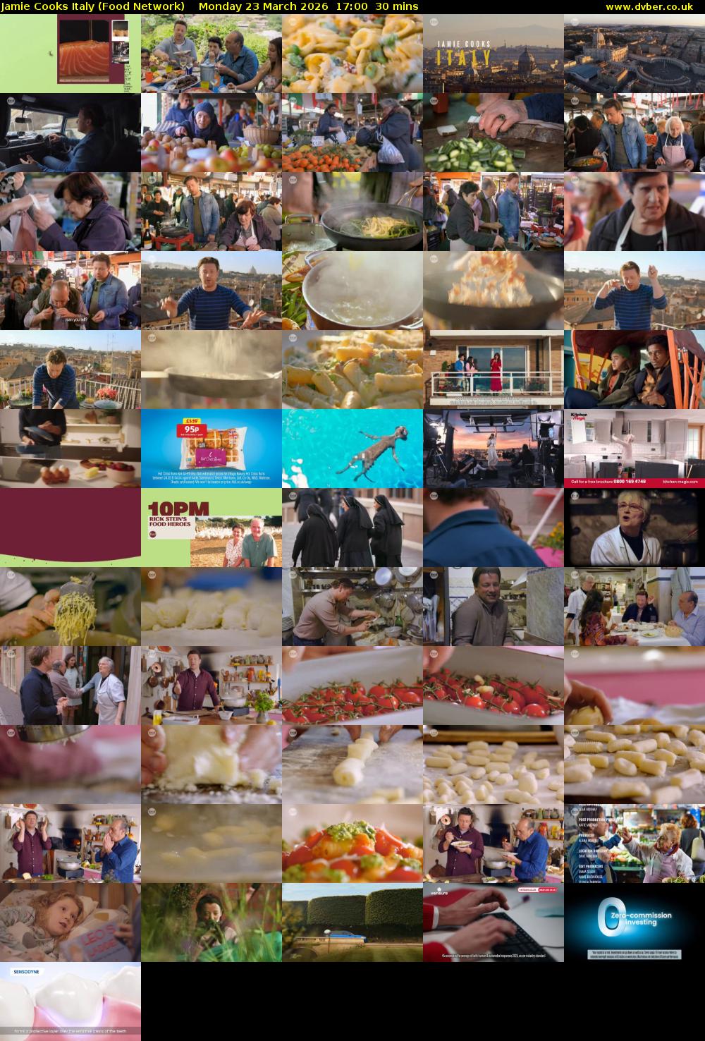 Jamie Cooks Italy (Food Network) Monday 23 March 2026 17:00 - 17:30