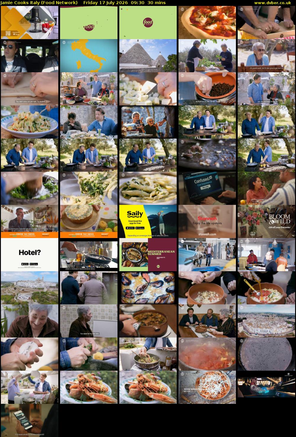 Jamie Cooks Italy (Food Network) Friday 17 July 2026 09:30 - 10:00