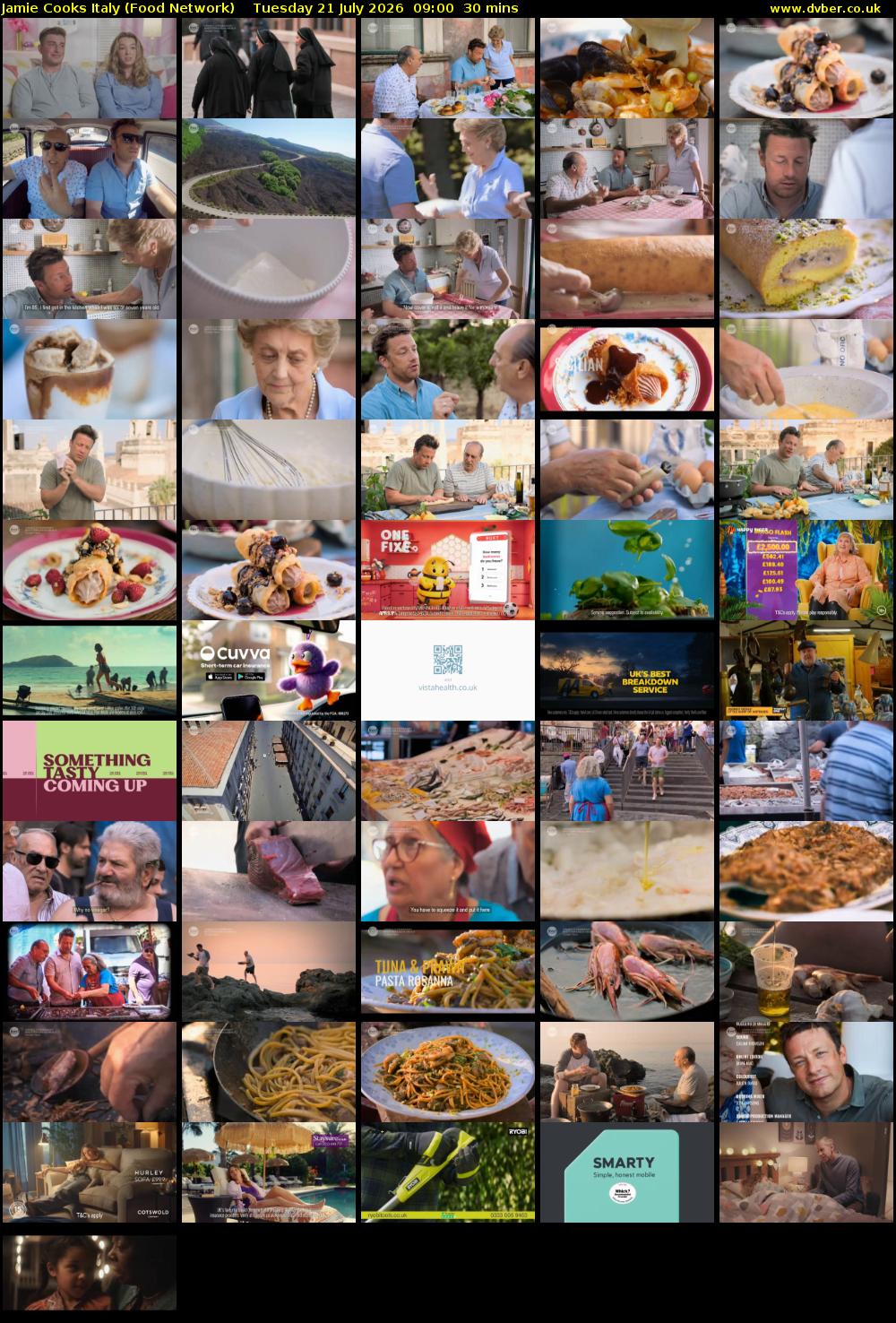 Jamie Cooks Italy (Food Network) Tuesday 21 July 2026 09:00 - 09:30