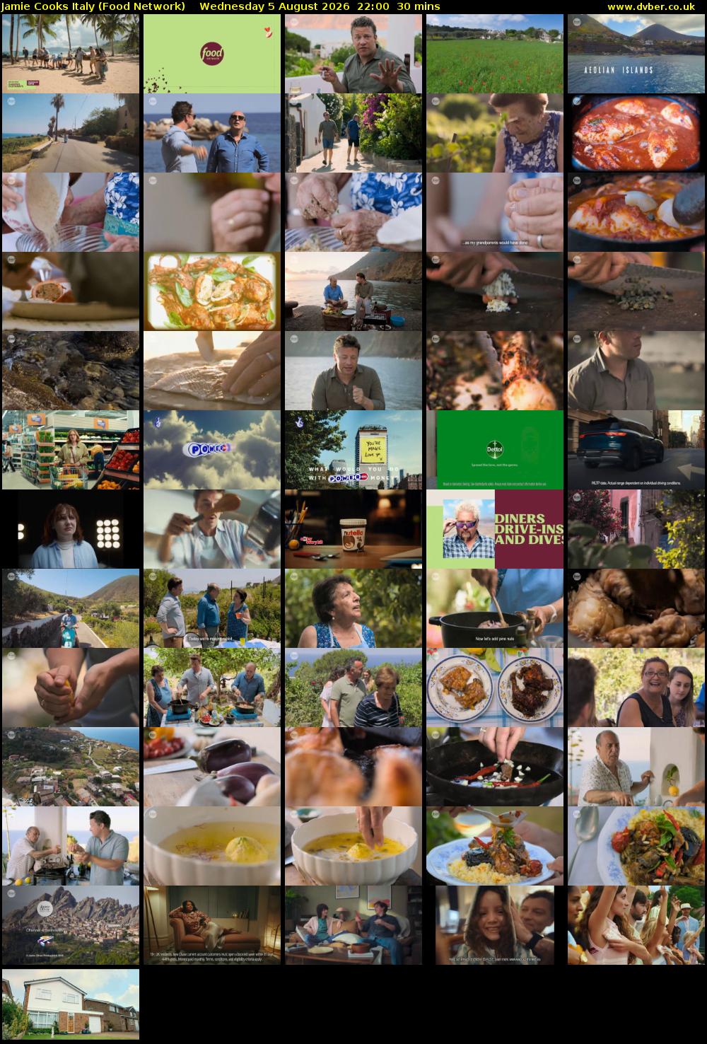 Jamie Cooks Italy (Food Network) Wednesday 5 August 2026 22:00 - 22:30