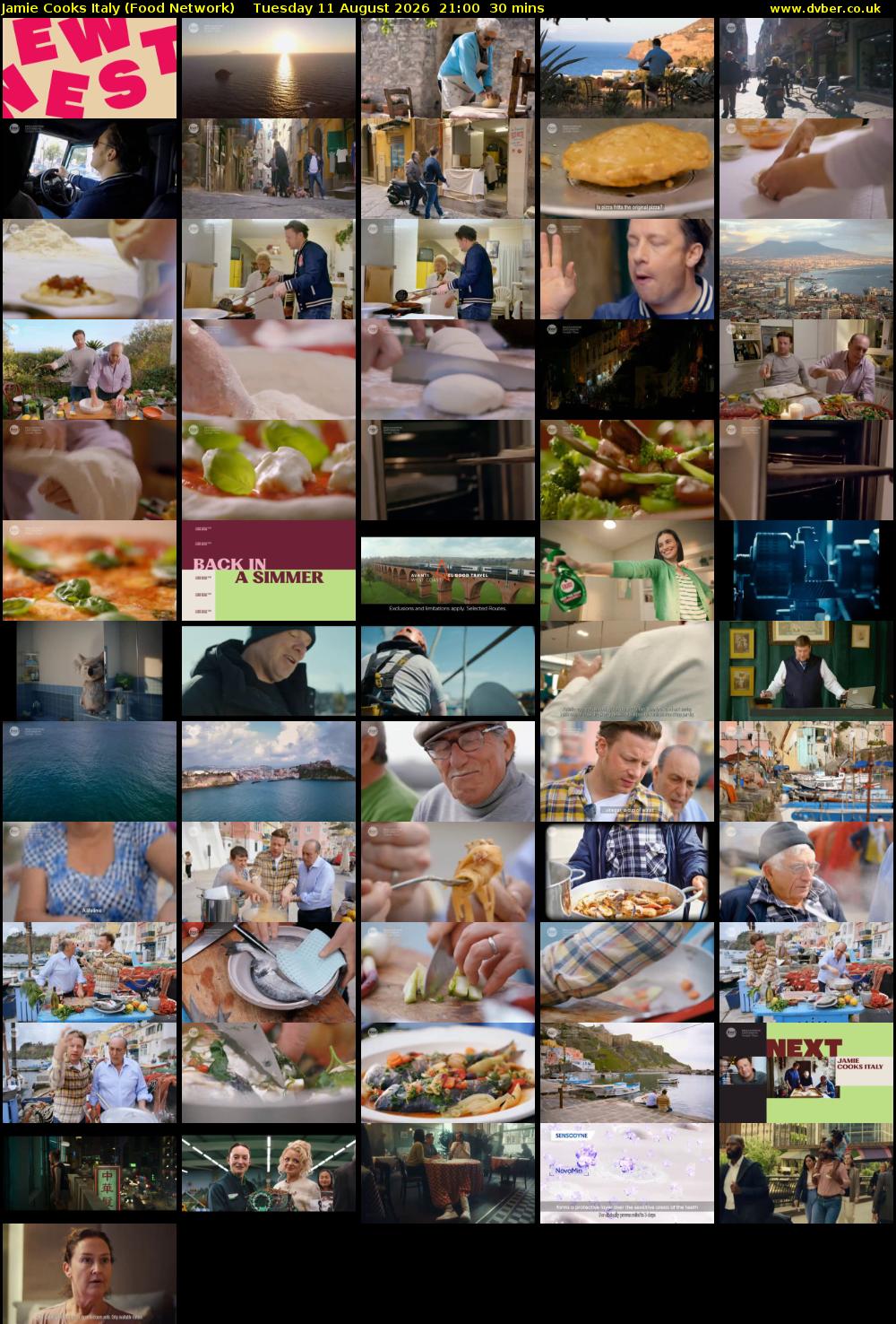 Jamie Cooks Italy (Food Network) Tuesday 11 August 2026 21:00 - 21:30