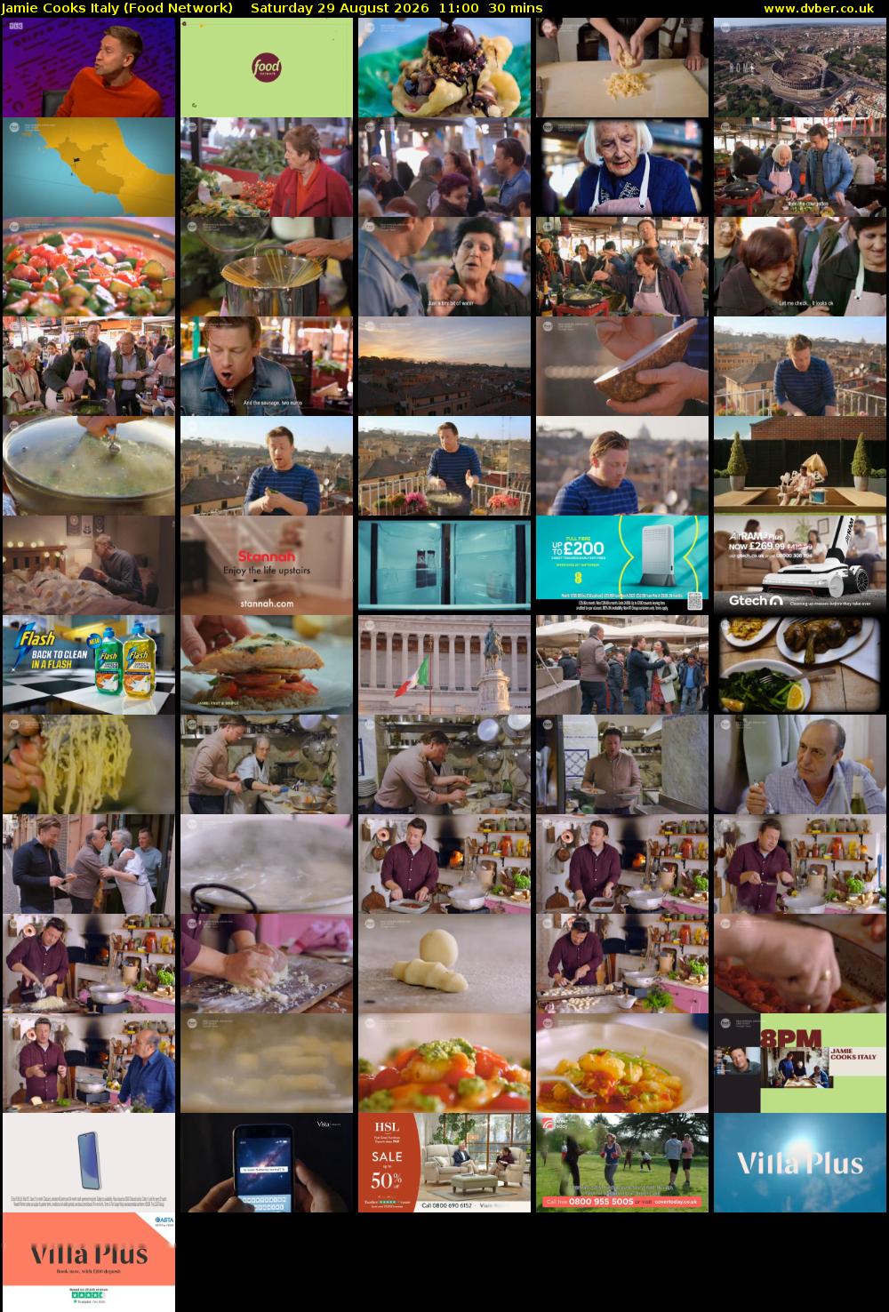 Jamie Cooks Italy (Food Network) Saturday 29 August 2026 11:00 - 11:30
