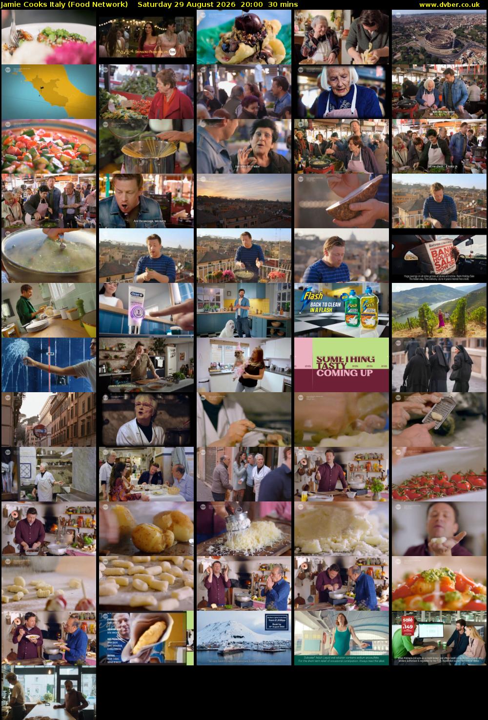 Jamie Cooks Italy (Food Network) Saturday 29 August 2026 20:00 - 20:30