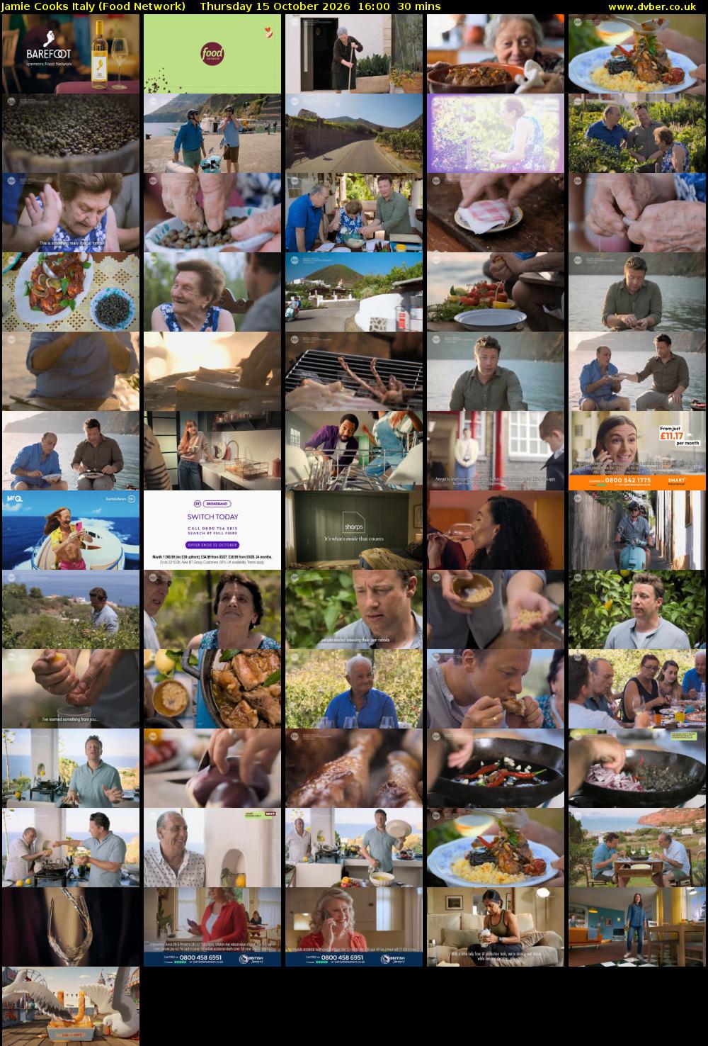 Jamie Cooks Italy (Food Network) Thursday 15 October 2026 16:00 - 16:30