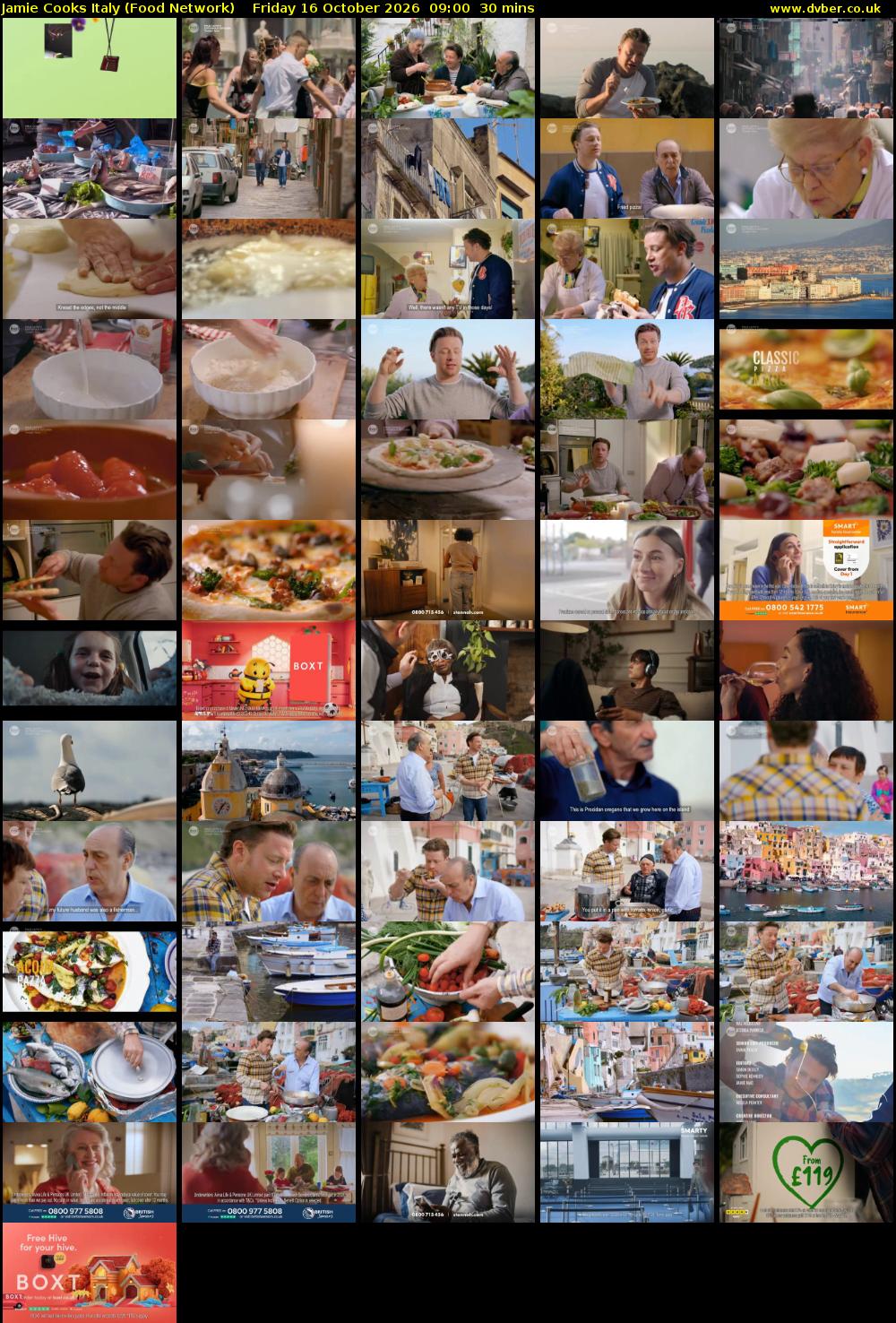 Jamie Cooks Italy (Food Network) Friday 16 October 2026 09:00 - 09:30