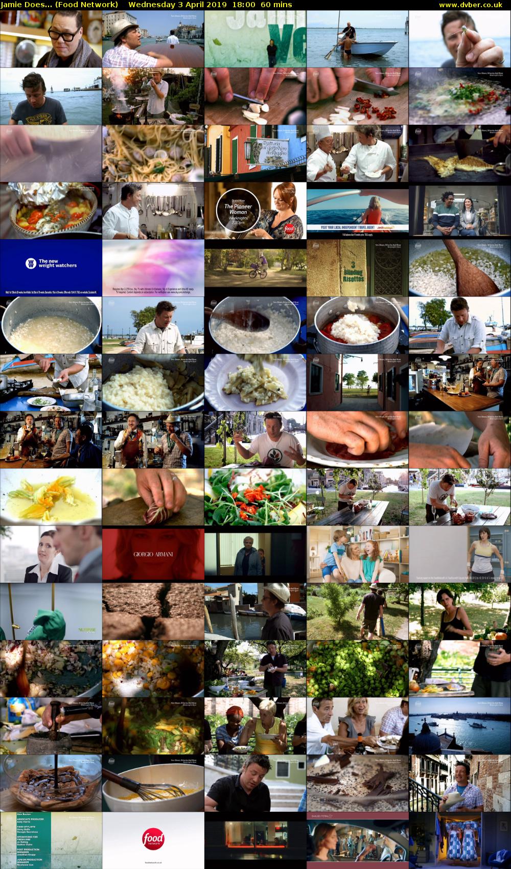 Jamie Does... (Food Network) Wednesday 3 April 2019 18:00 - 19:00