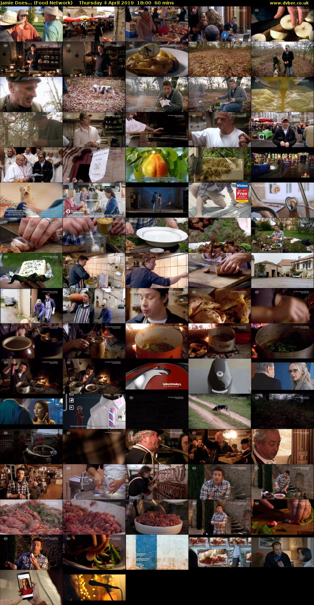 Jamie Does... (Food Network) Thursday 4 April 2019 18:00 - 19:00
