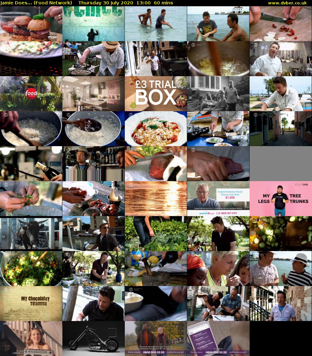 Jamie Does... (Food Network) Thursday 30 July 2020 13:00 - 14:00