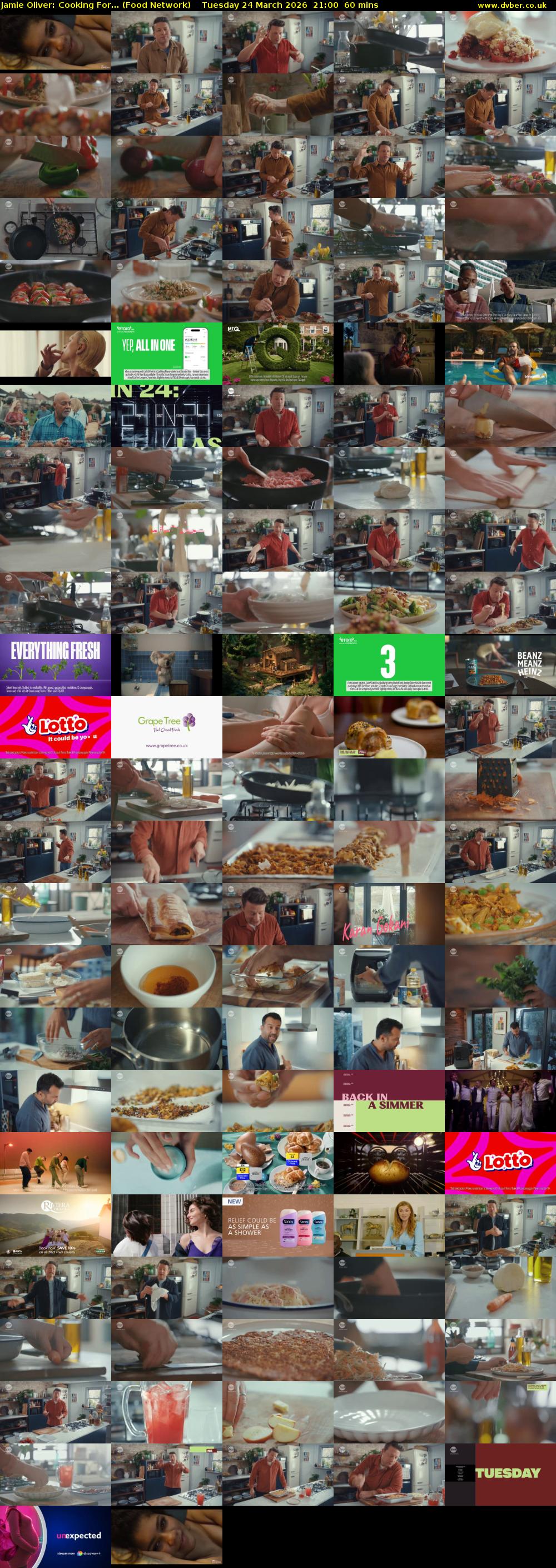 Jamie Oliver: Cooking For... (Food Network) Tuesday 24 March 2026 21:00 - 22:00