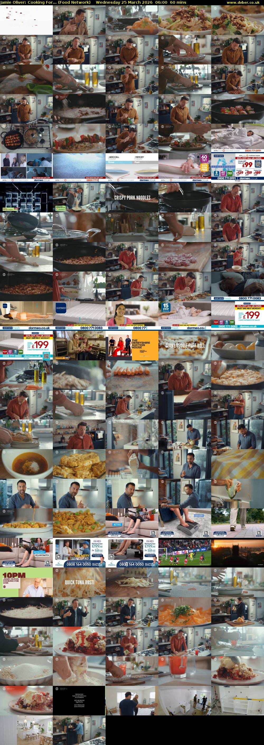 Jamie Oliver: Cooking For... (Food Network) Wednesday 25 March 2026 06:00 - 07:00