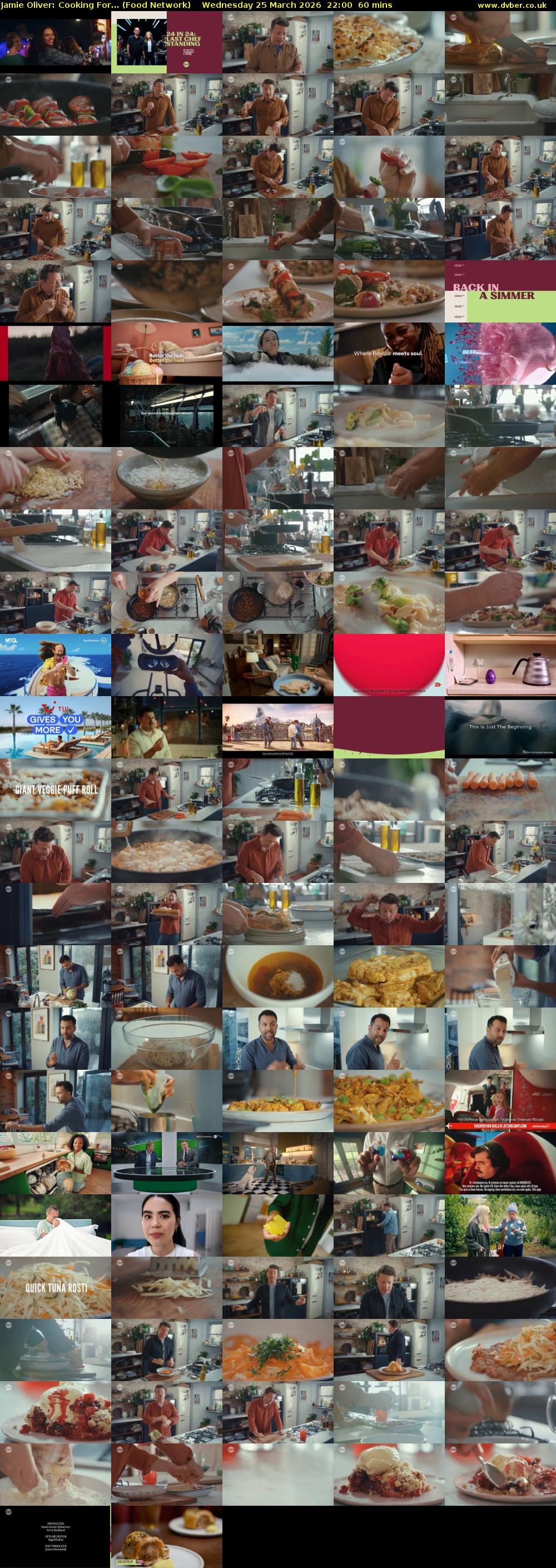 Jamie Oliver: Cooking For... (Food Network) Wednesday 25 March 2026 22:00 - 23:00