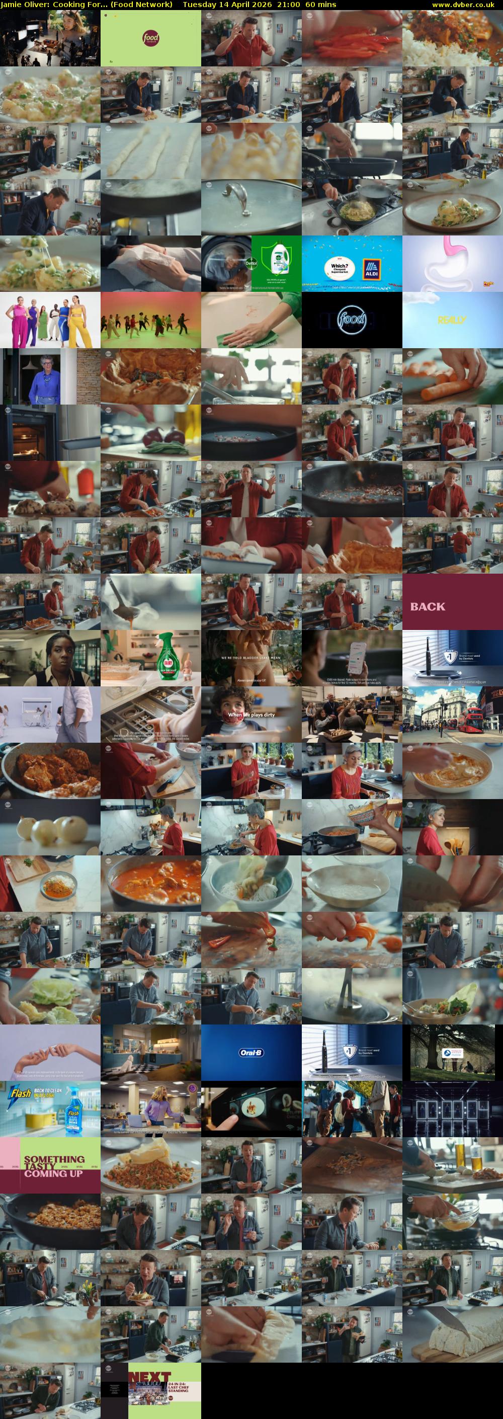 Jamie Oliver: Cooking For... (Food Network) Tuesday 14 April 2026 21:00 - 22:00