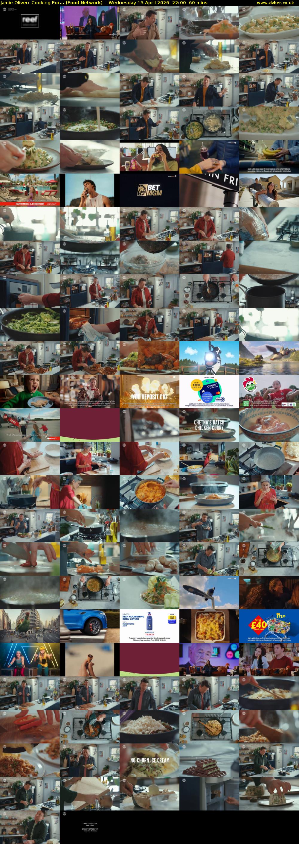 Jamie Oliver: Cooking For... (Food Network) Wednesday 15 April 2026 22:00 - 23:00