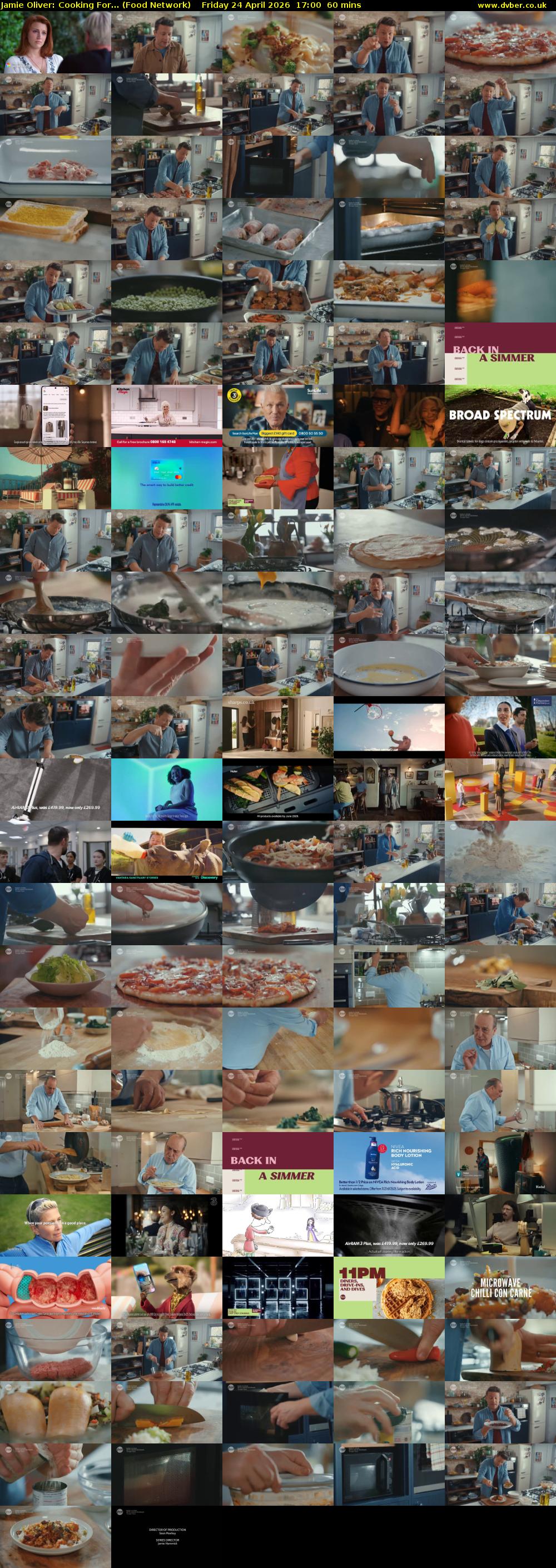 Jamie Oliver: Cooking For... (Food Network) Friday 24 April 2026 17:00 - 18:00