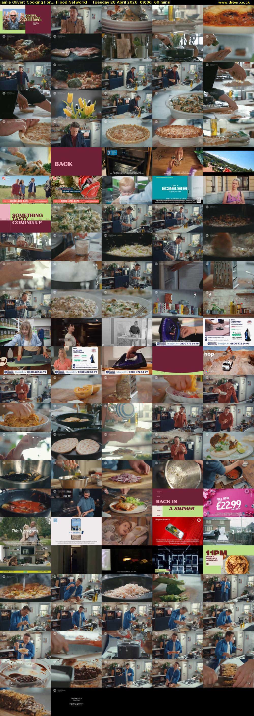 Jamie Oliver: Cooking For... (Food Network) Tuesday 28 April 2026 09:00 - 10:00
