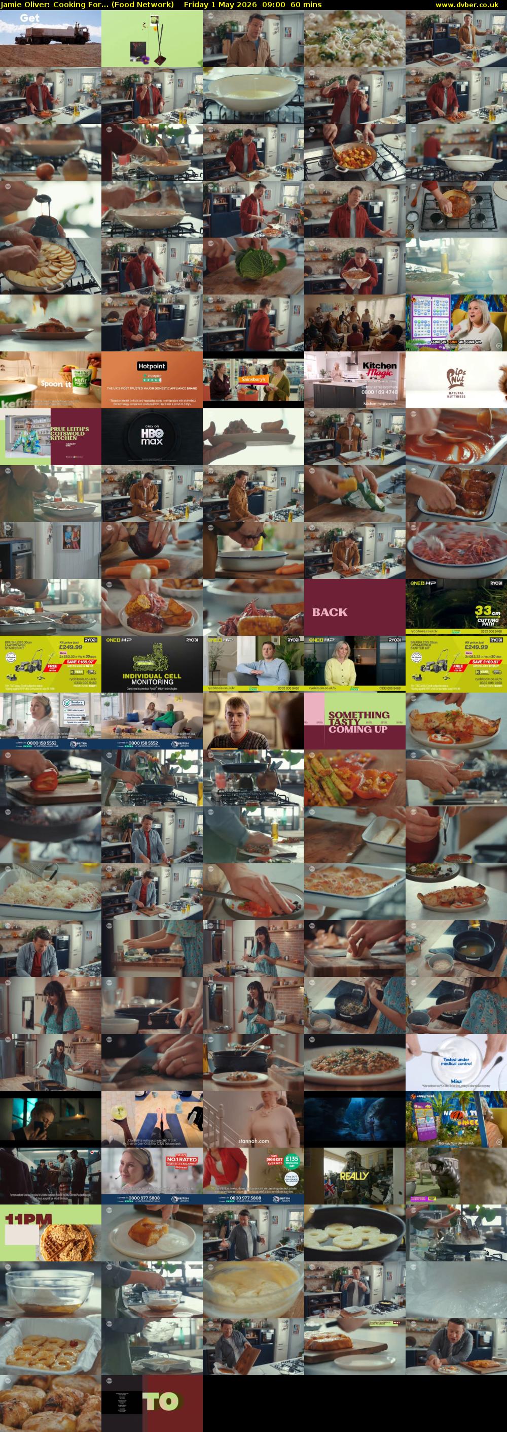 Jamie Oliver: Cooking For... (Food Network) Friday 1 May 2026 09:00 - 10:00