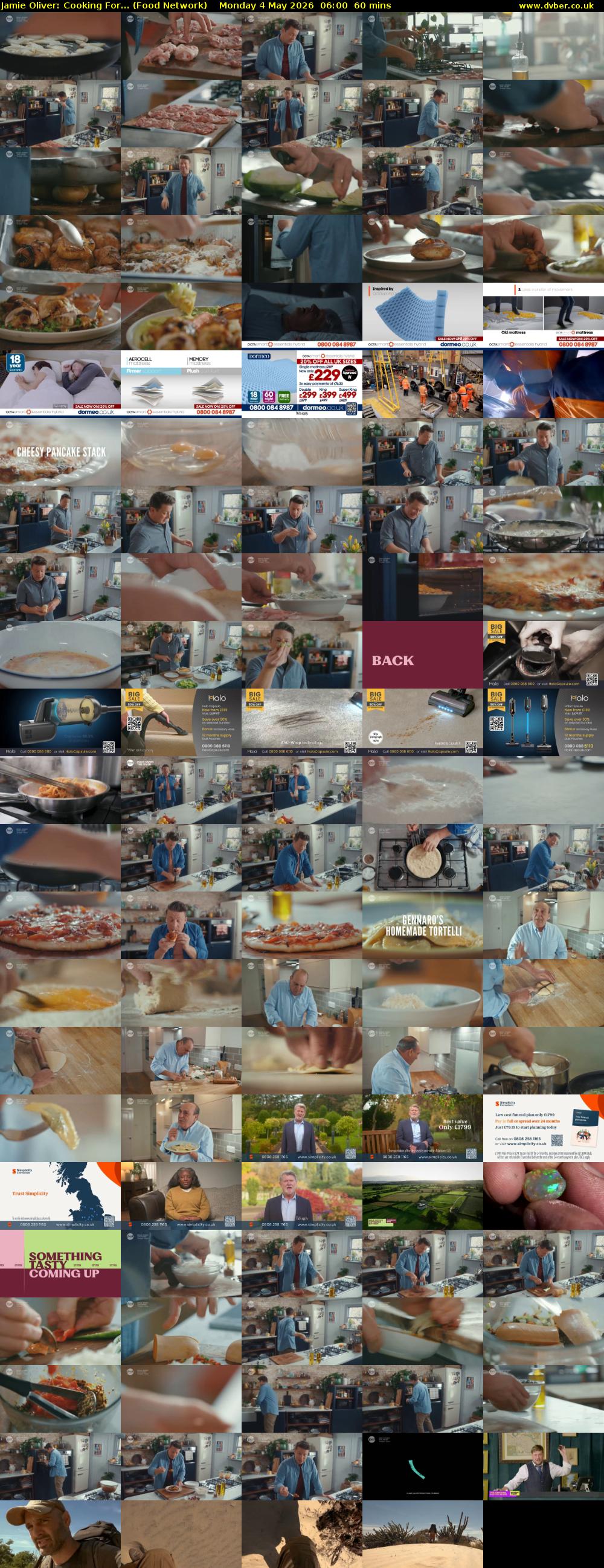 Jamie Oliver: Cooking For... (Food Network) Monday 4 May 2026 06:00 - 07:00