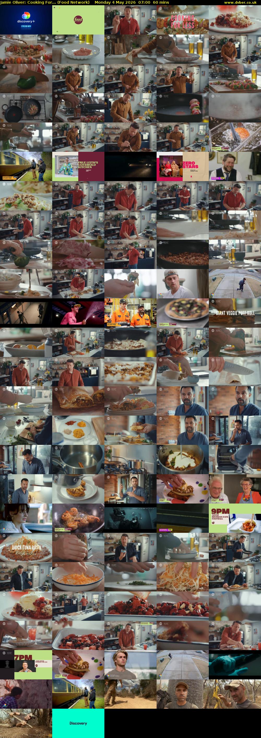 Jamie Oliver: Cooking For... (Food Network) Monday 4 May 2026 07:00 - 08:00