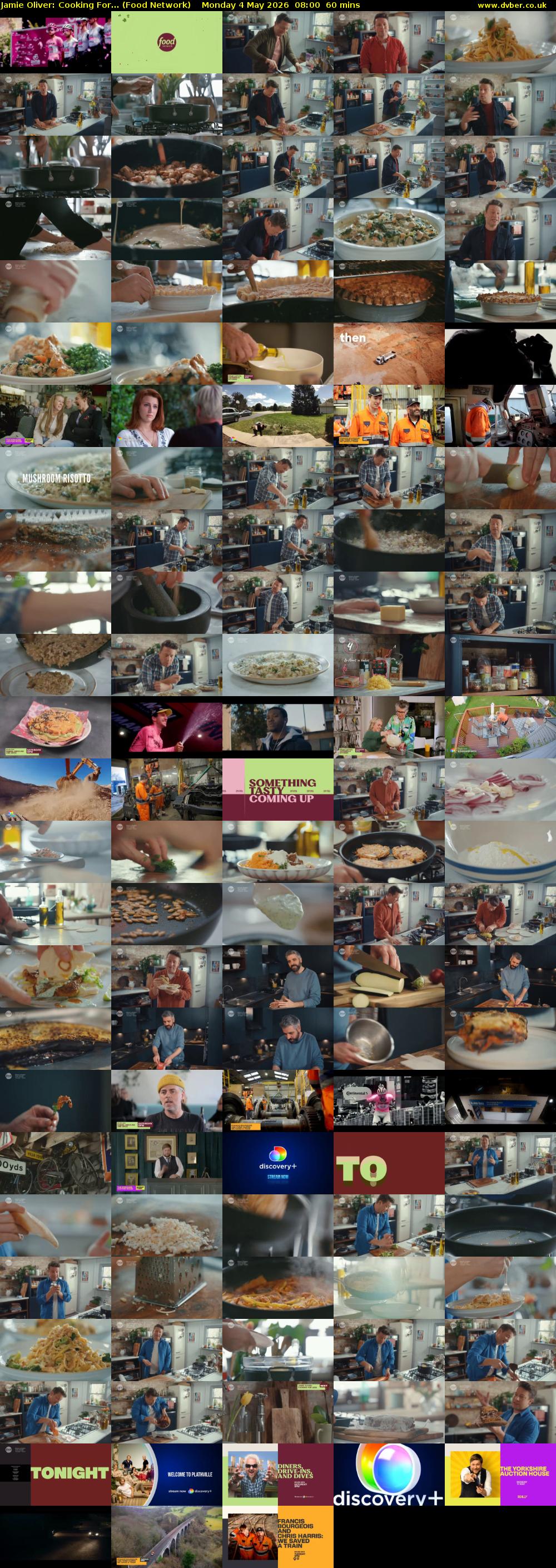 Jamie Oliver: Cooking For... (Food Network) Monday 4 May 2026 08:00 - 09:00