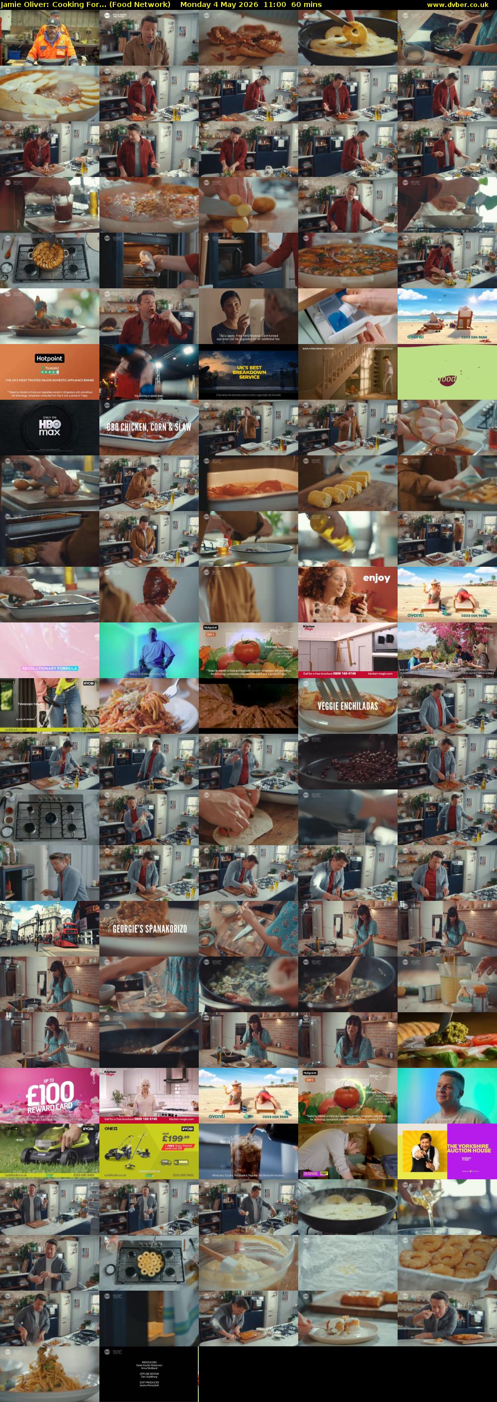 Jamie Oliver: Cooking For... (Food Network) Monday 4 May 2026 11:00 - 12:00