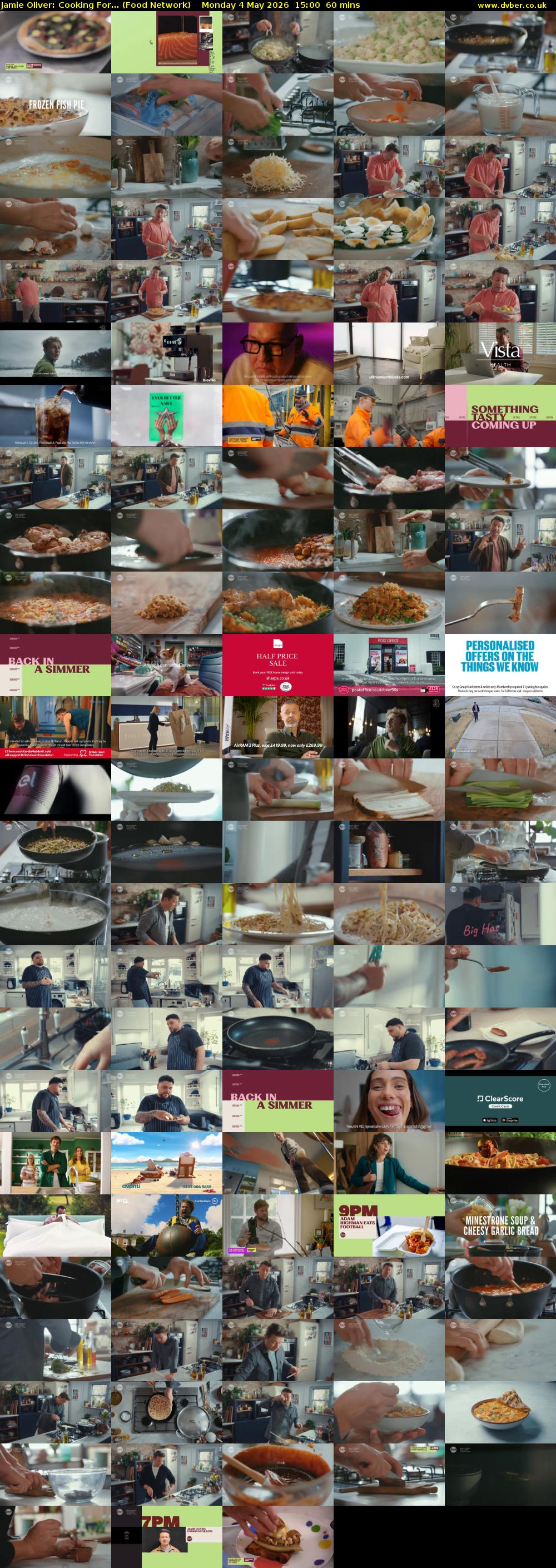 Jamie Oliver: Cooking For... (Food Network) Monday 4 May 2026 15:00 - 16:00