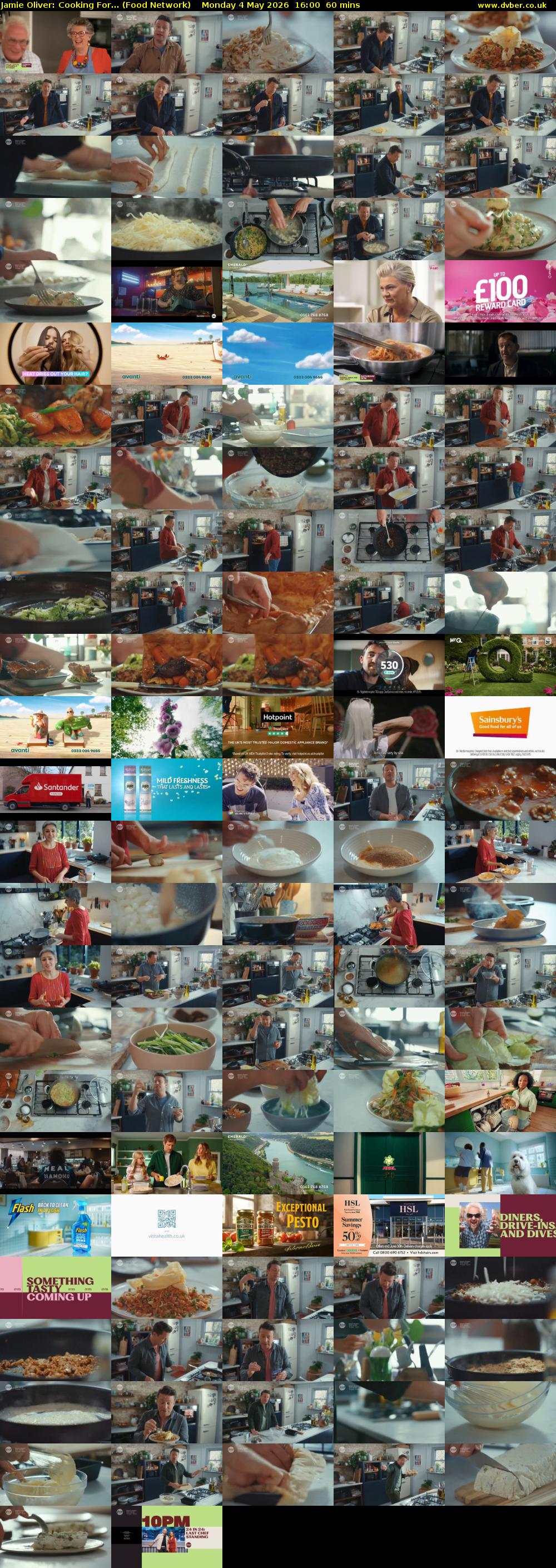 Jamie Oliver: Cooking For... (Food Network) Monday 4 May 2026 16:00 - 17:00