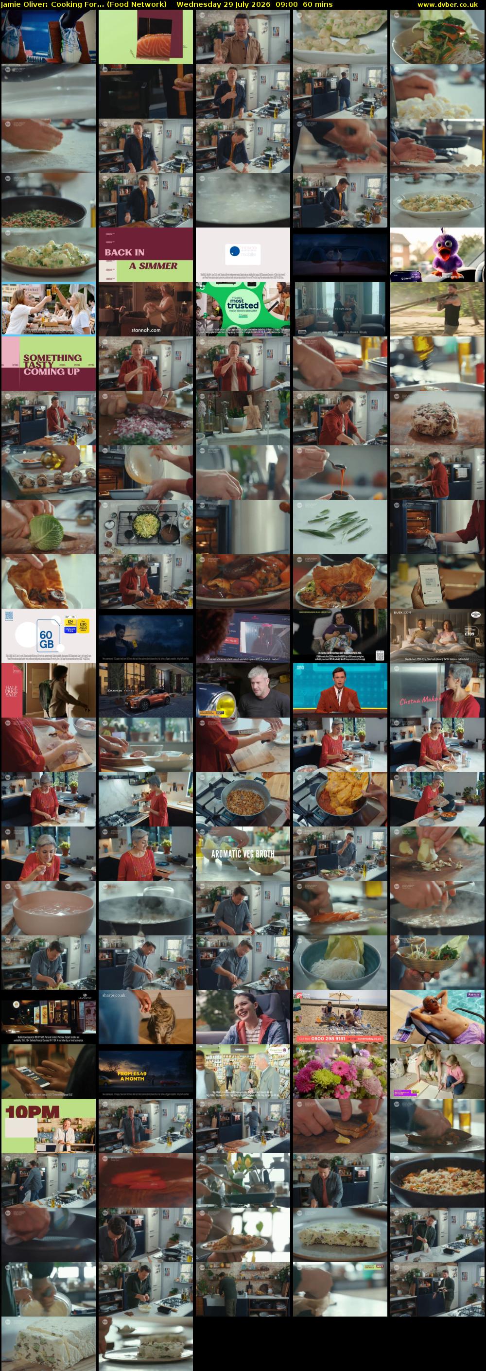 Jamie Oliver: Cooking For... (Food Network) Wednesday 29 July 2026 09:00 - 10:00