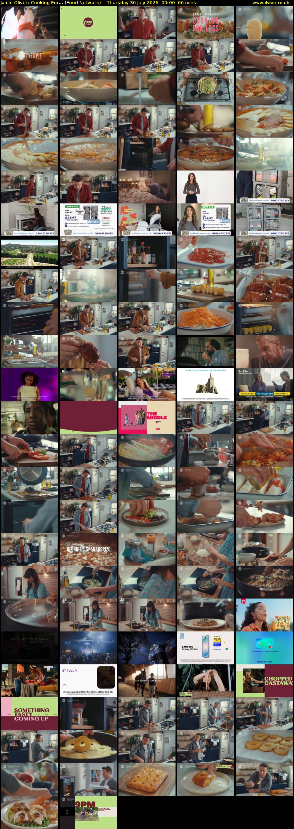 Jamie Oliver: Cooking For... (Food Network) Thursday 30 July 2026 09:00 - 10:00