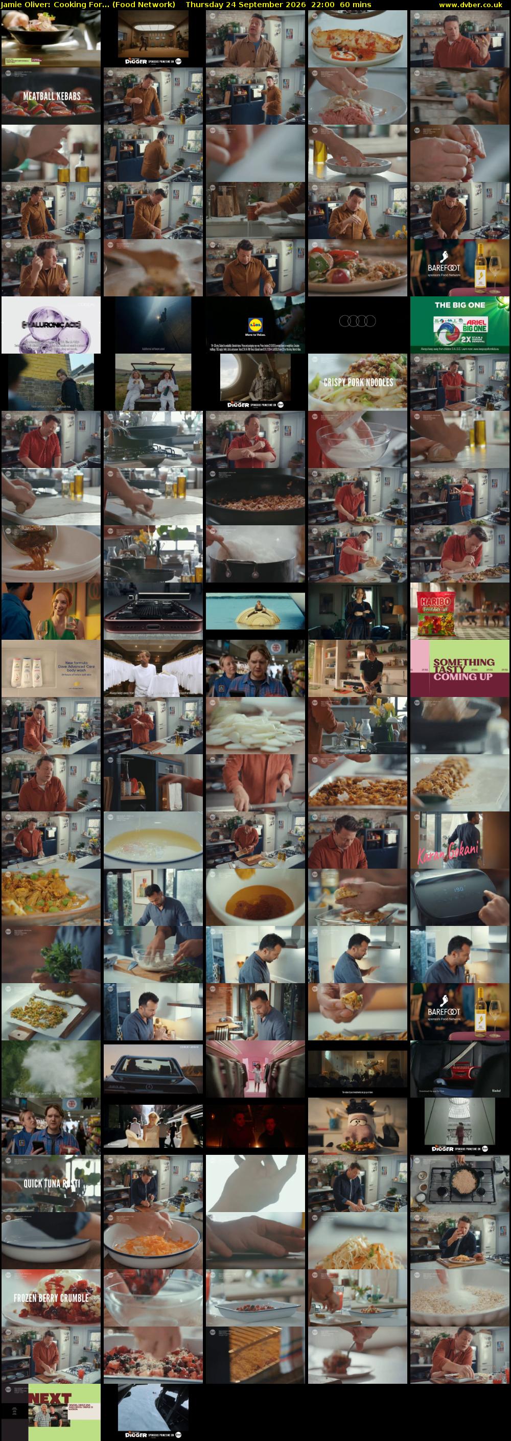 Jamie Oliver: Cooking For... (Food Network) Thursday 24 September 2026 22:00 - 23:00