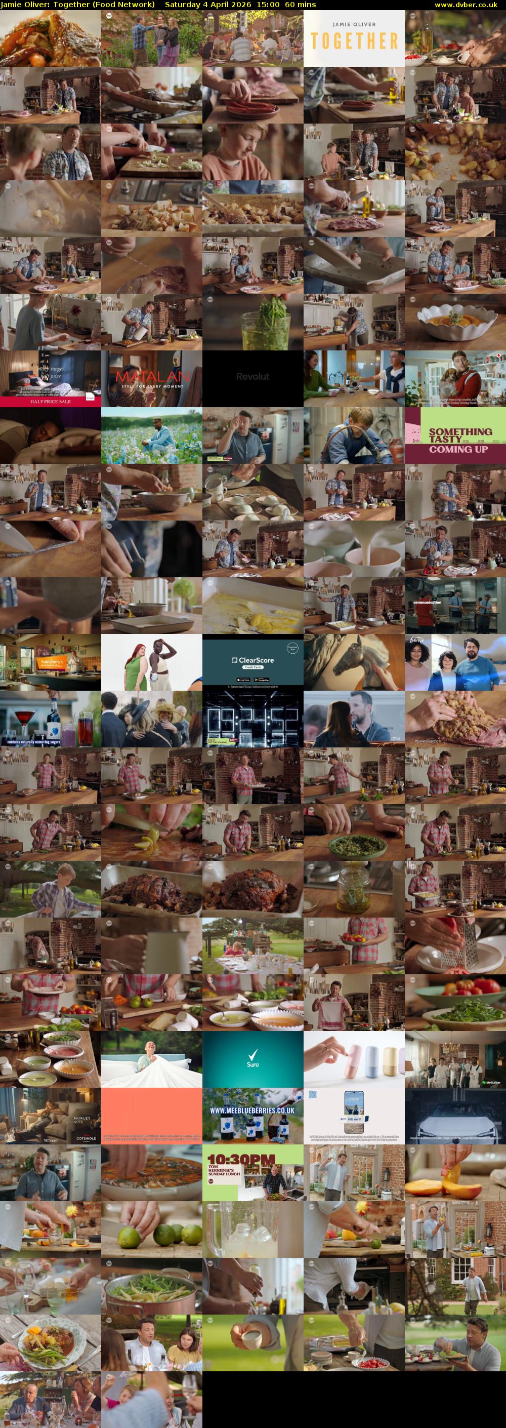 Jamie Oliver: Together (Food Network) Saturday 4 April 2026 15:00 - 16:00