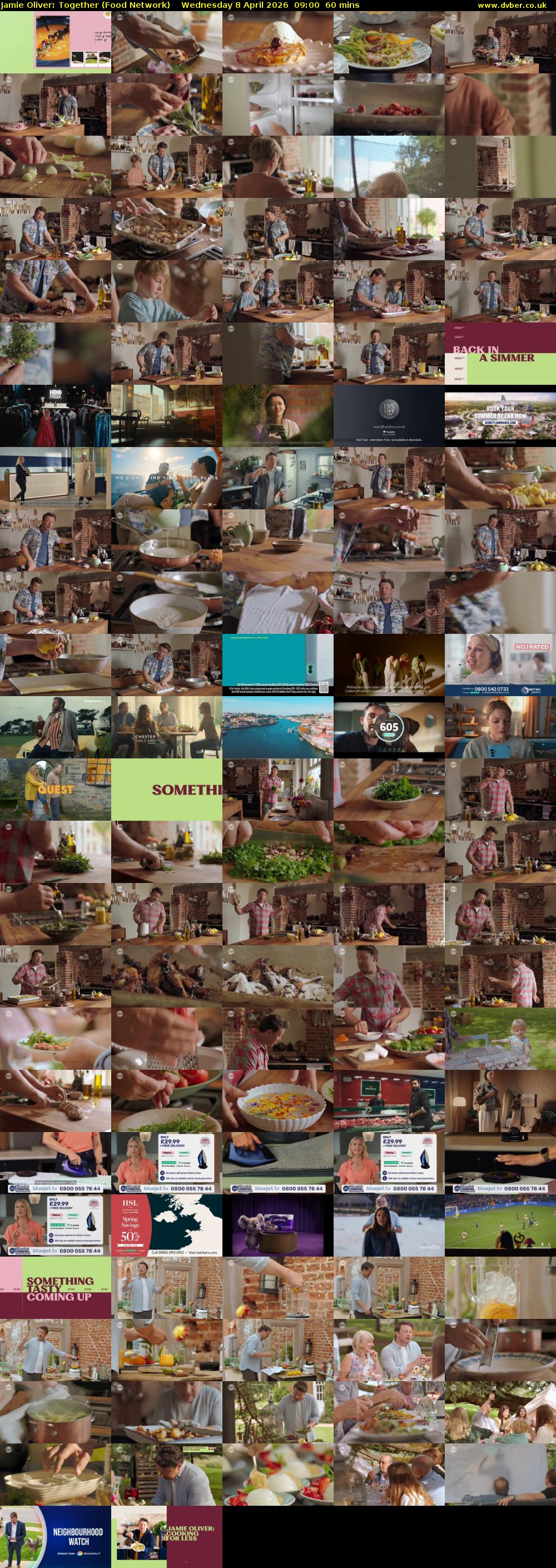 Jamie Oliver: Together (Food Network) Wednesday 8 April 2026 09:00 - 10:00