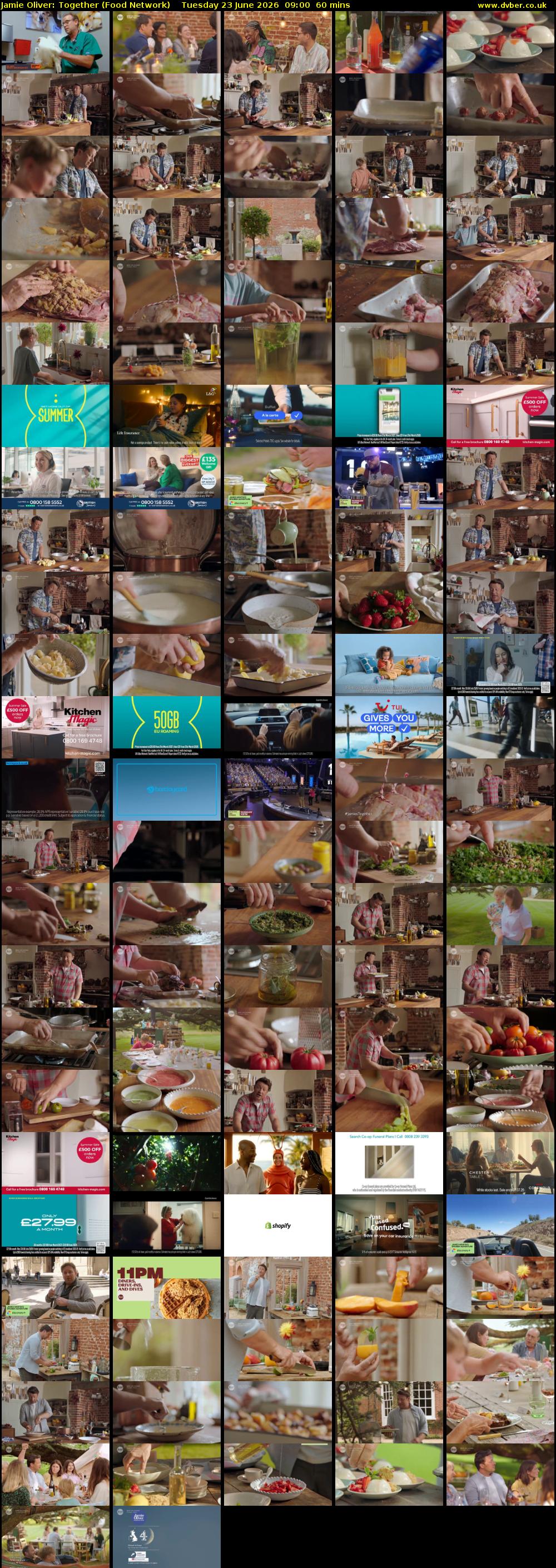 Jamie Oliver: Together (Food Network) Tuesday 23 June 2026 09:00 - 10:00