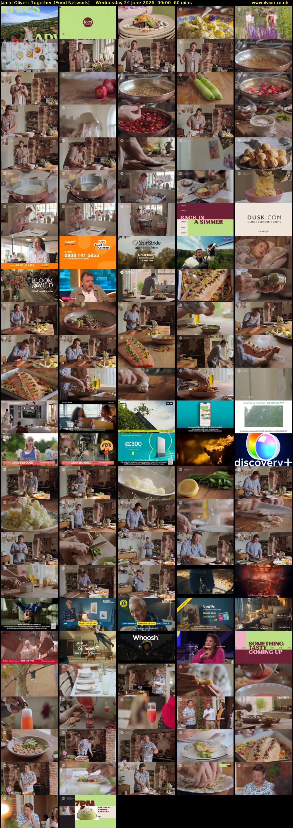Jamie Oliver: Together (Food Network) Wednesday 24 June 2026 09:00 - 10:00