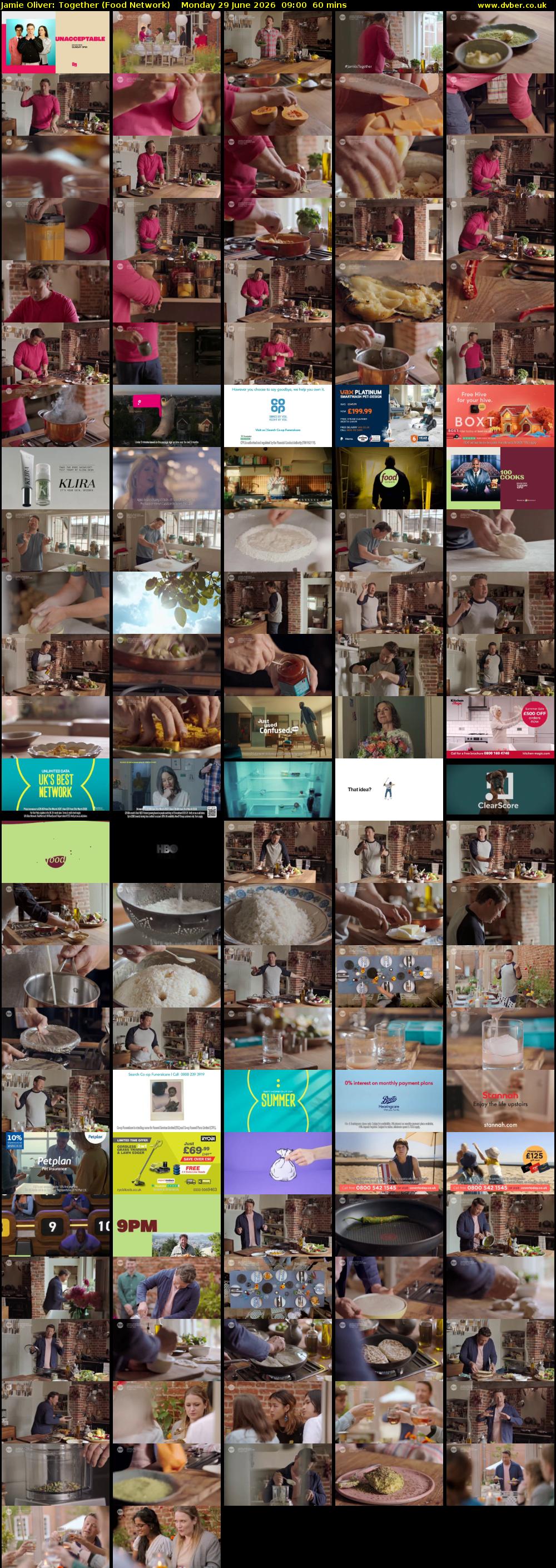 Jamie Oliver: Together (Food Network) Monday 29 June 2026 09:00 - 10:00