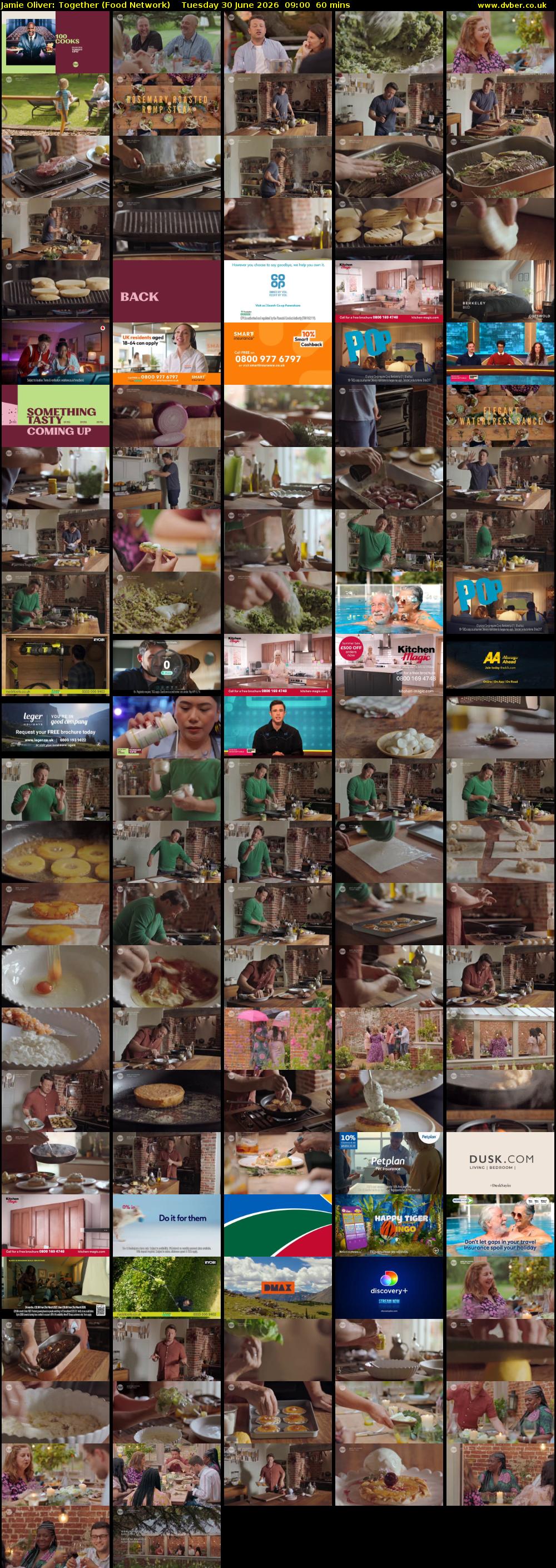 Jamie Oliver: Together (Food Network) Tuesday 30 June 2026 09:00 - 10:00