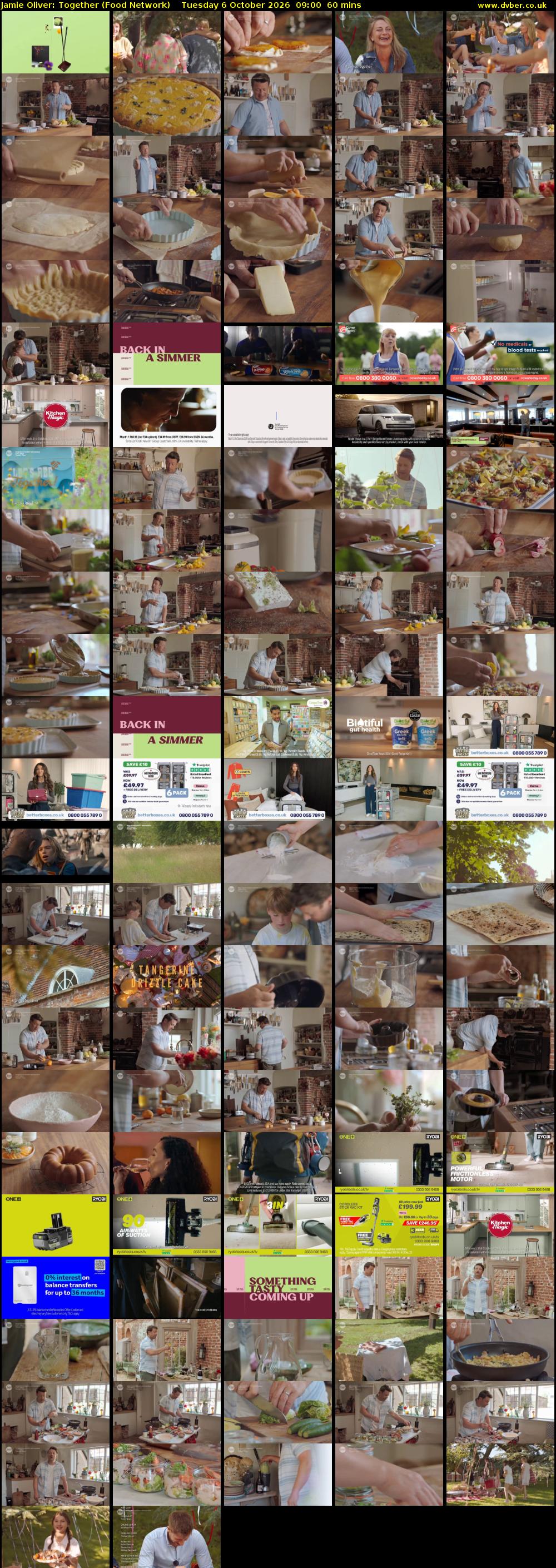 Jamie Oliver: Together (Food Network) Tuesday 6 October 2026 09:00 - 10:00