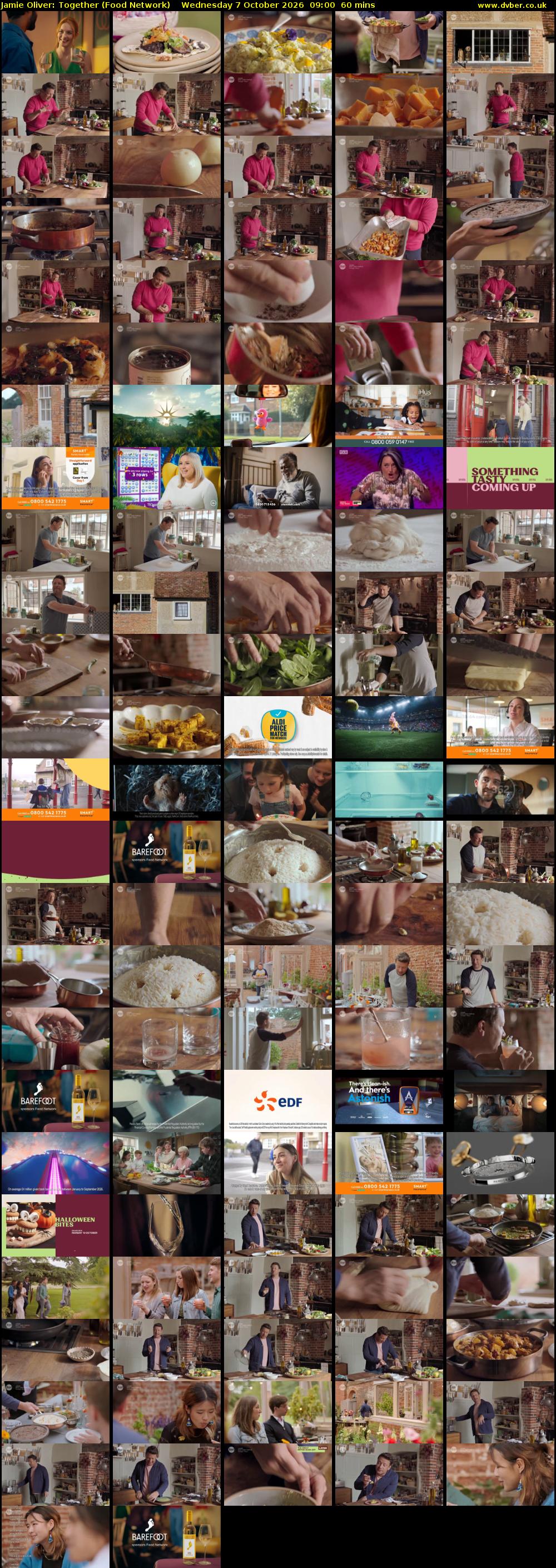 Jamie Oliver: Together (Food Network) Wednesday 7 October 2026 09:00 - 10:00