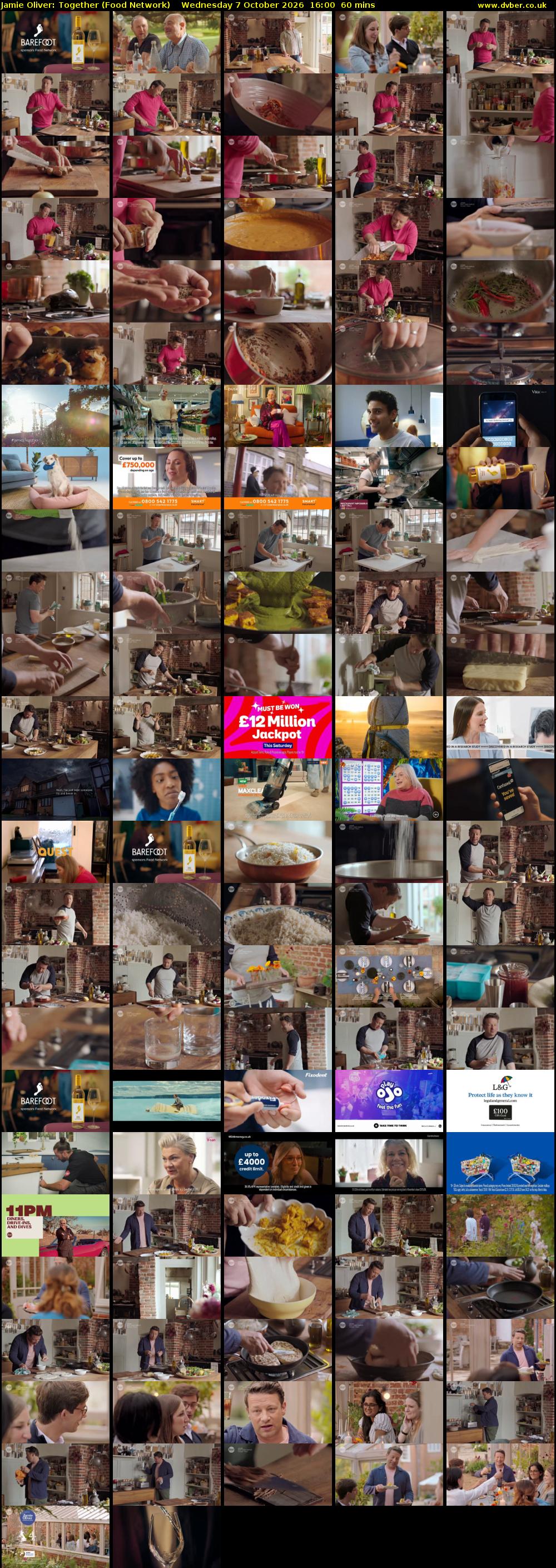 Jamie Oliver: Together (Food Network) Wednesday 7 October 2026 16:00 - 17:00