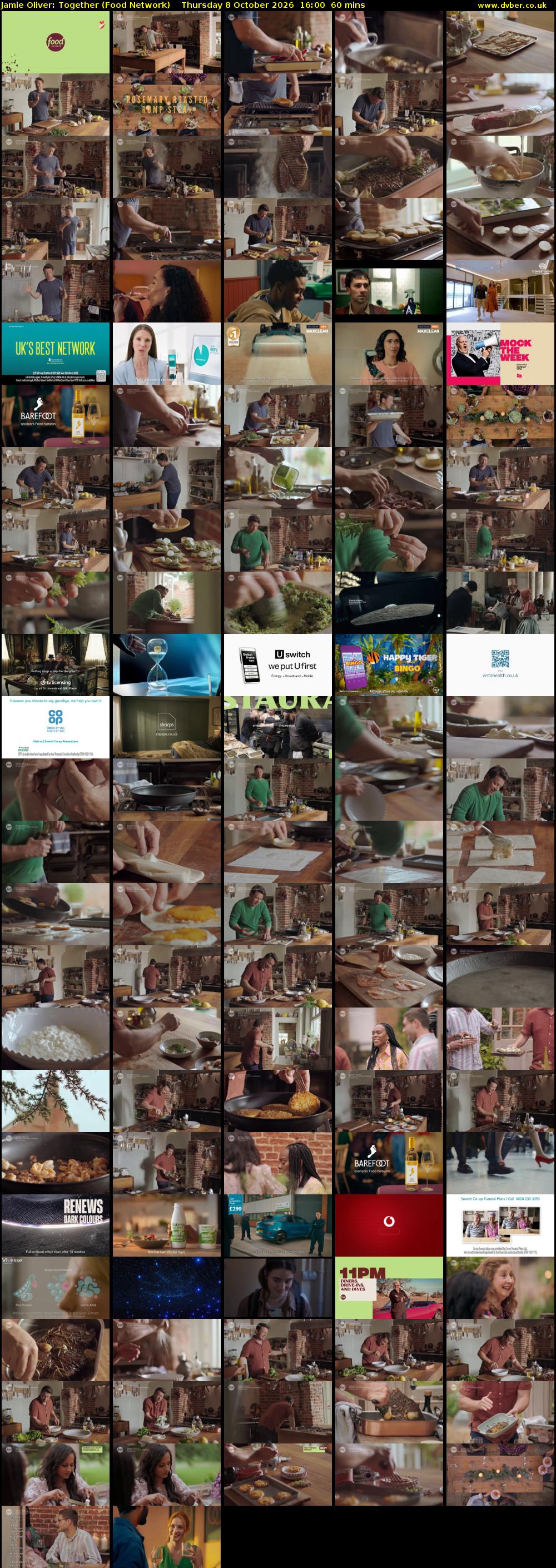 Jamie Oliver: Together (Food Network) Thursday 8 October 2026 16:00 - 17:00