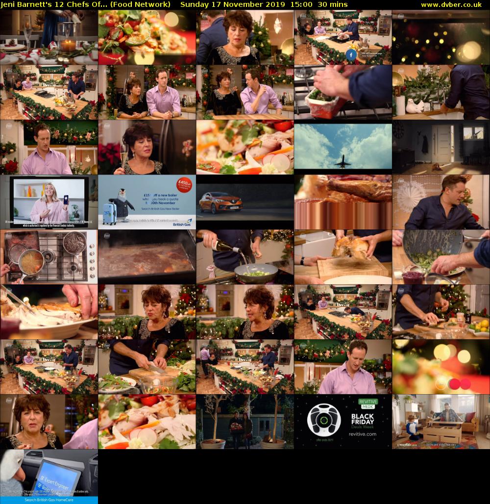 Jeni Barnett's 12 Chefs Of... (Food Network) Sunday 17 November 2019 15:00 - 15:30